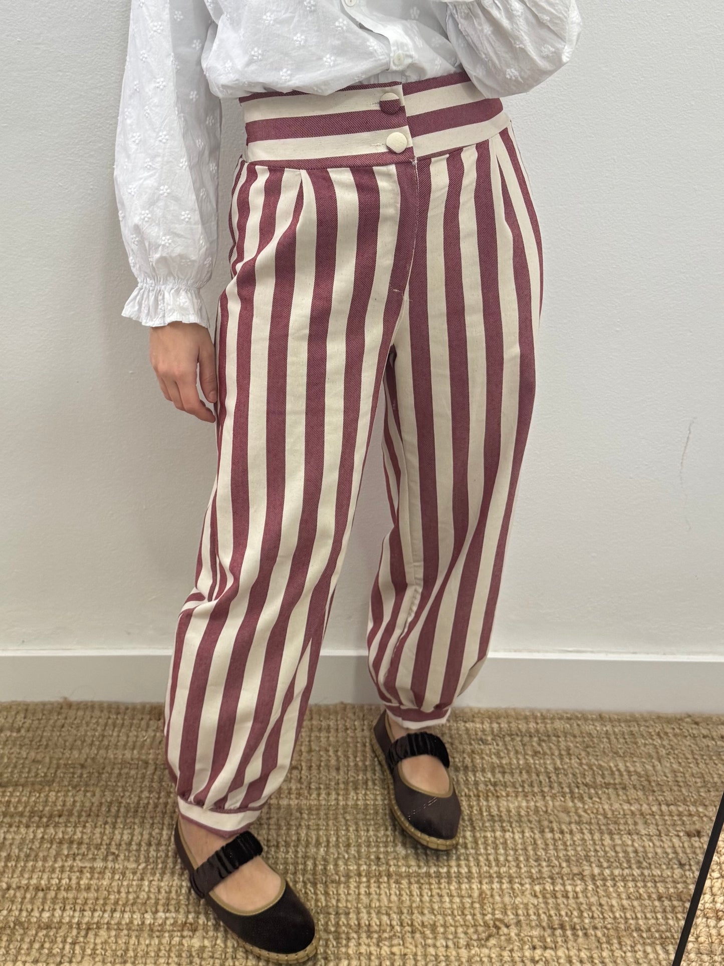 Pantalón rayas rosa