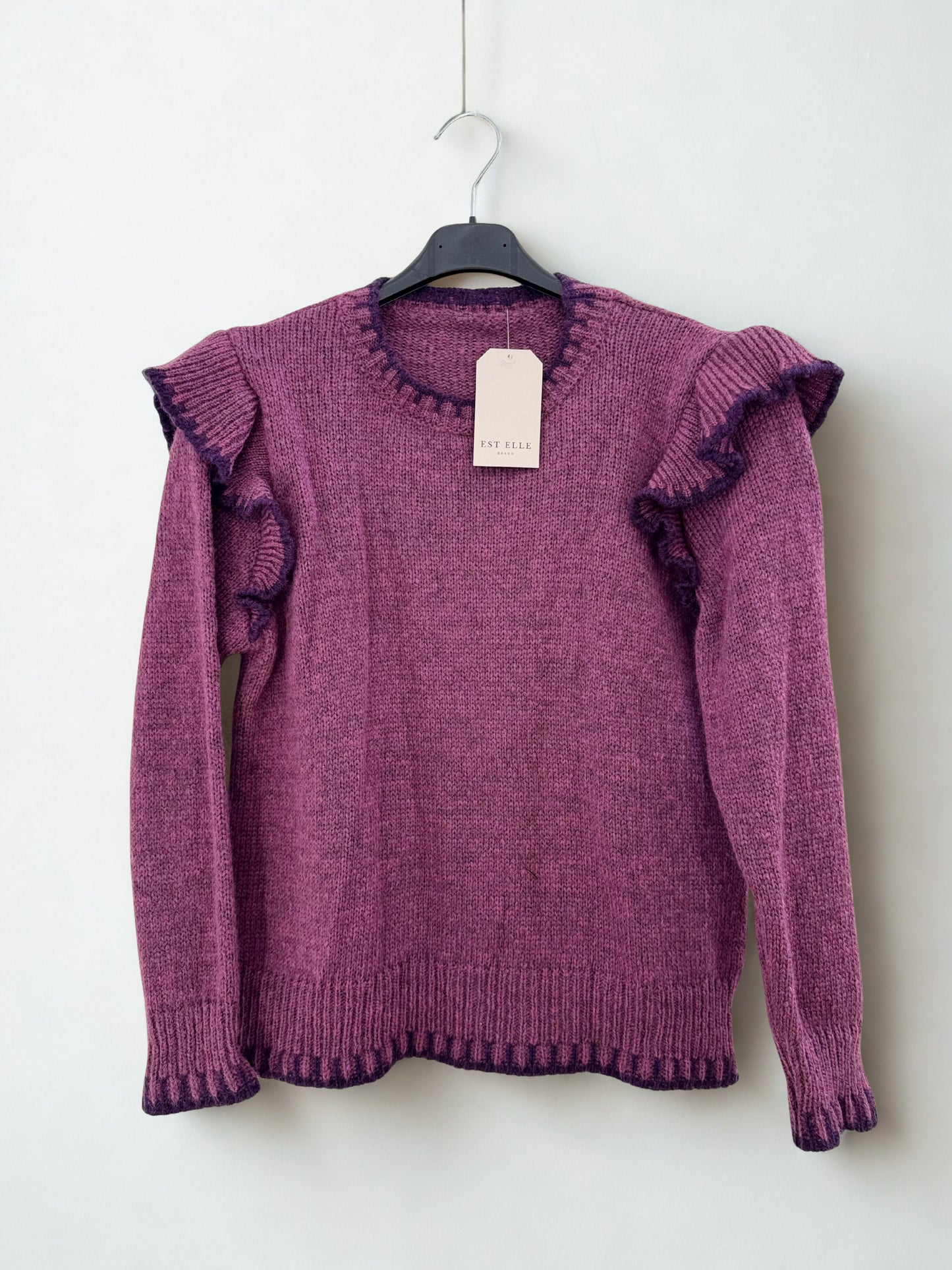 Jersey volante rosa ribete