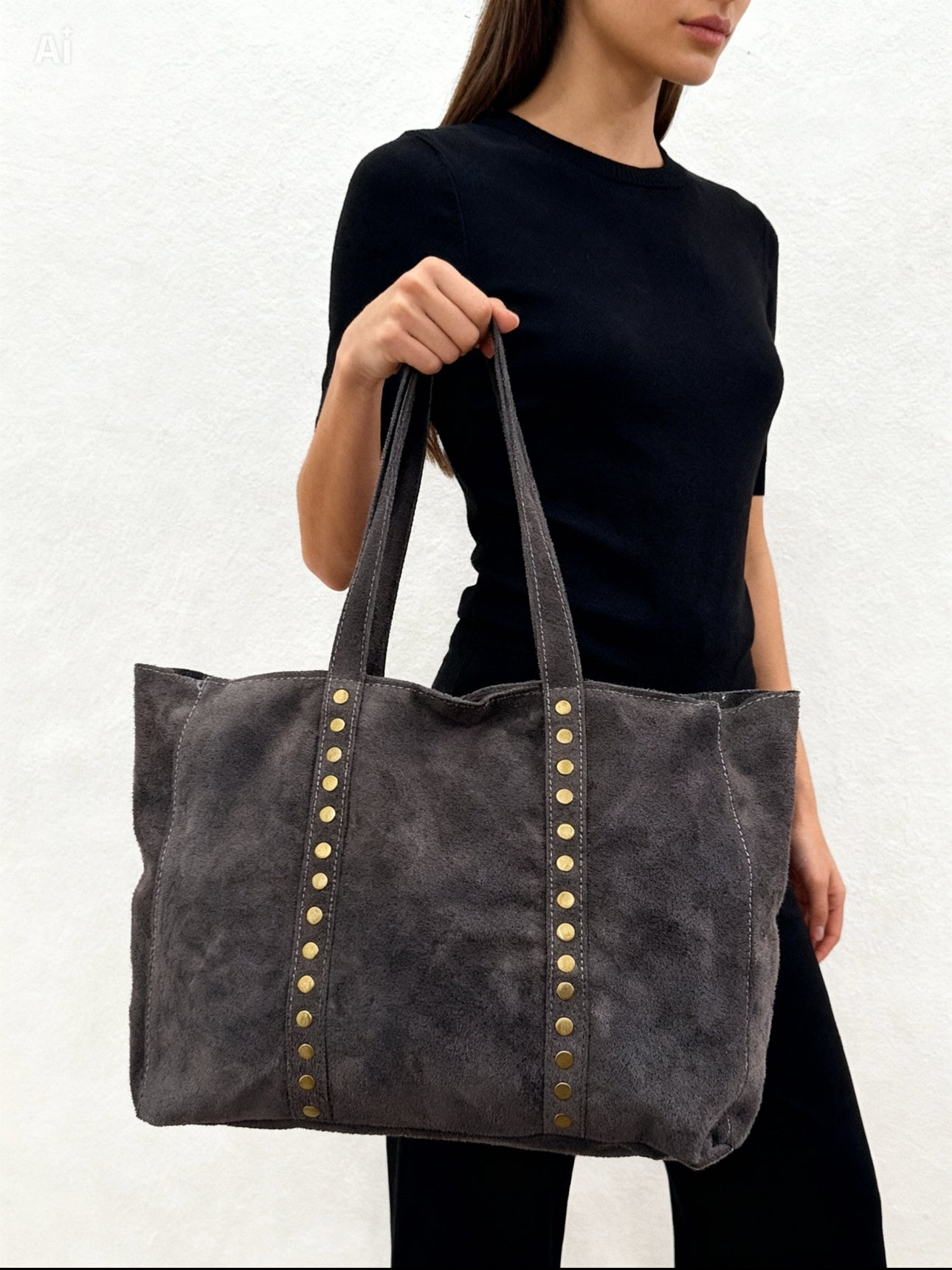 Bolso ante gris