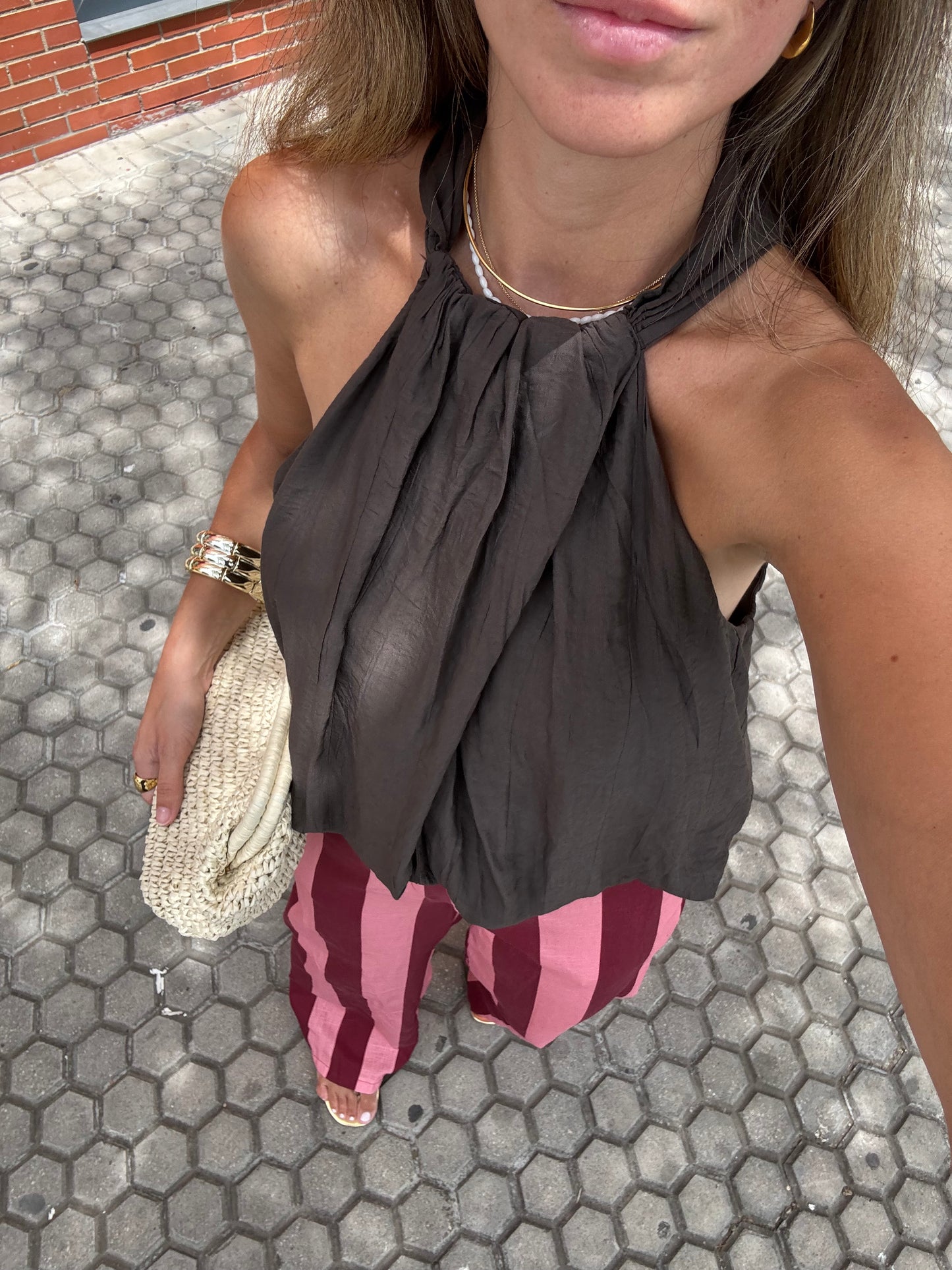 BLUSA OLIVIA MARRÓN