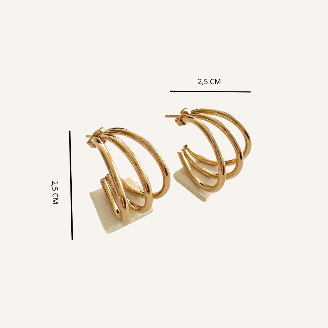 Pendientes triple Aro