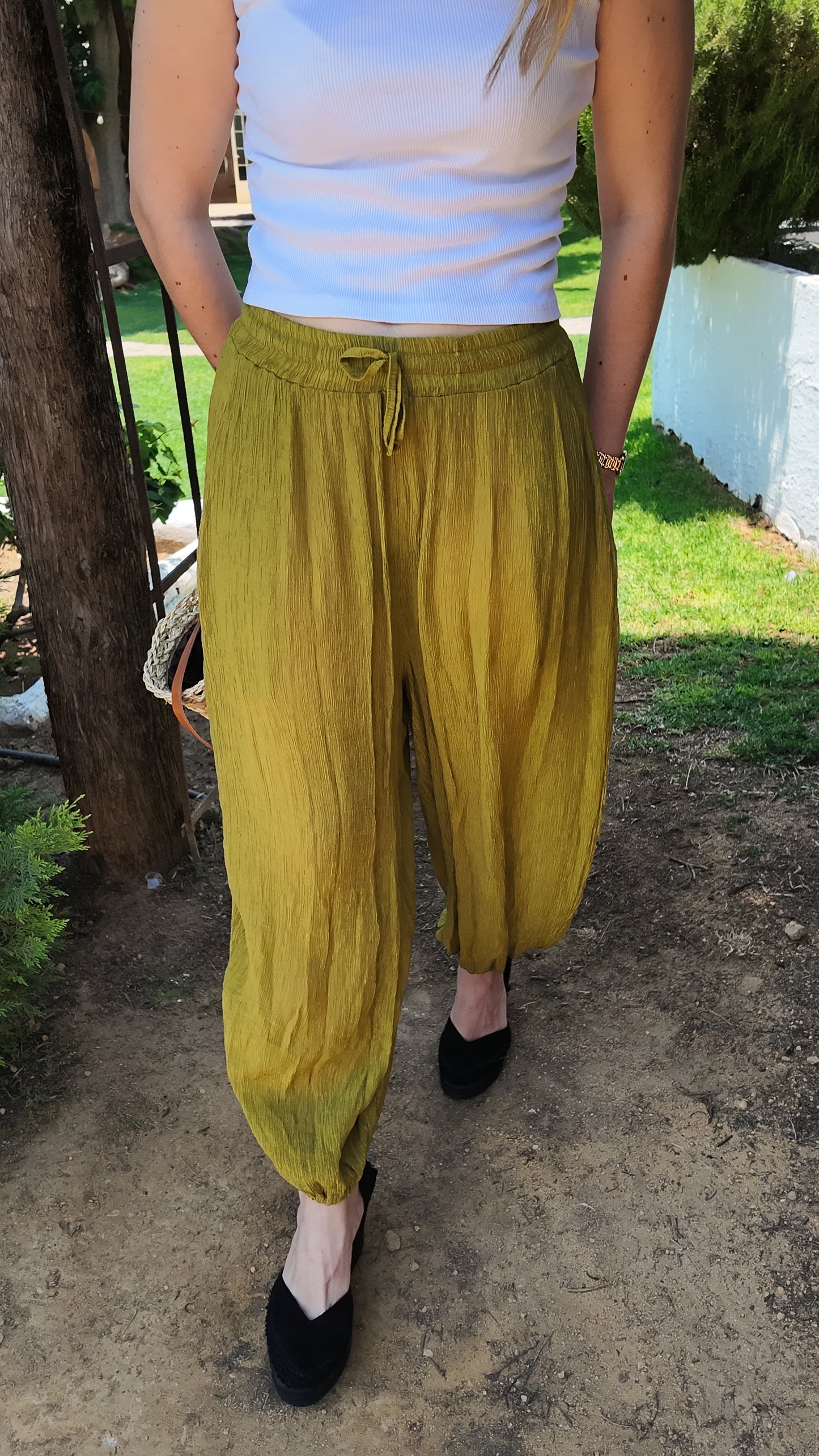 PANTALÓN BOMBACHO PISTACHO
