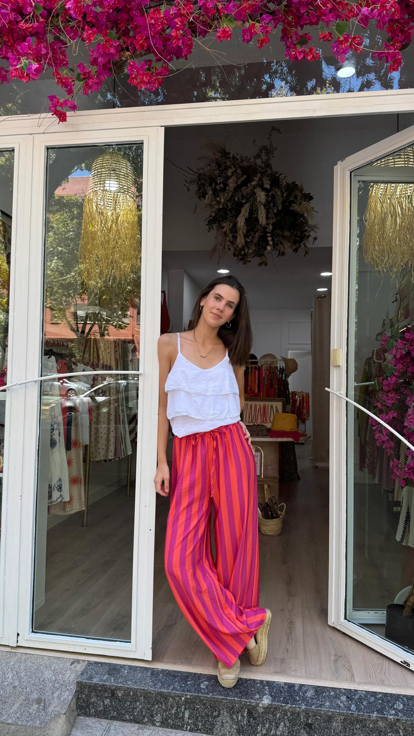 Blusa blanca volantes