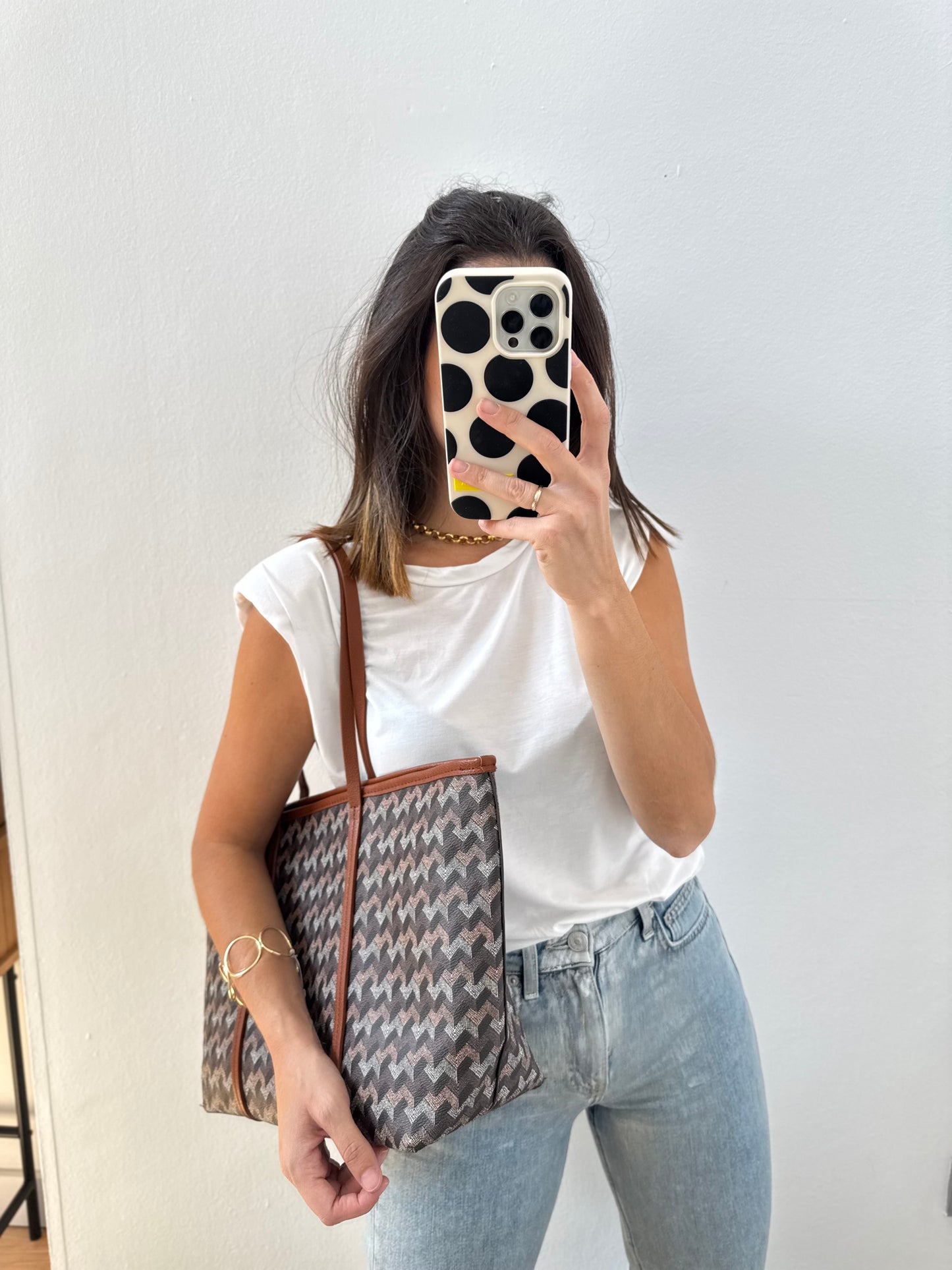 Bolso shopper marrón