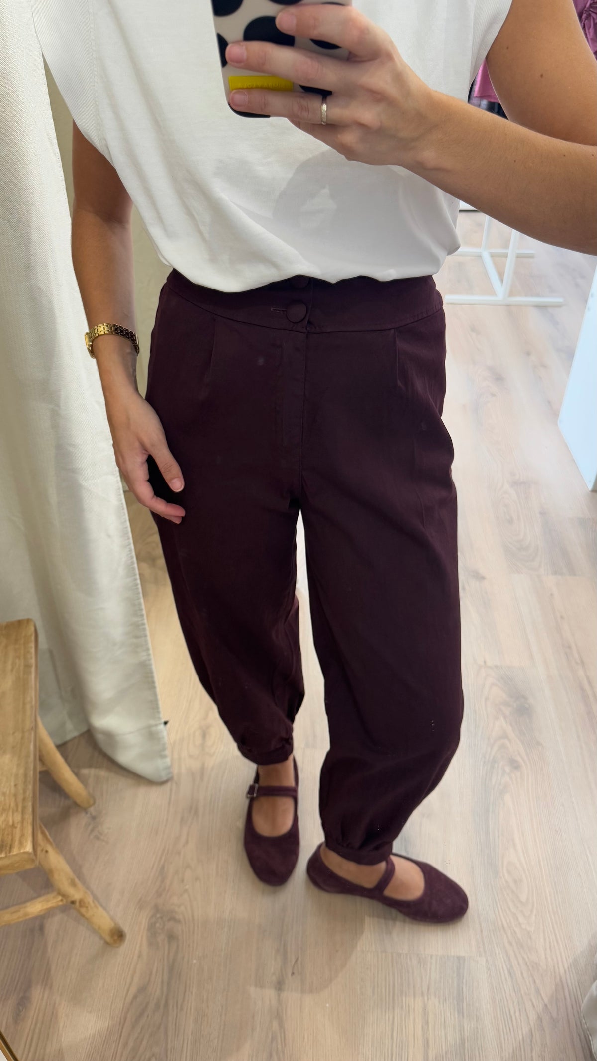 PANTALÓN BOMBER BURDEOS