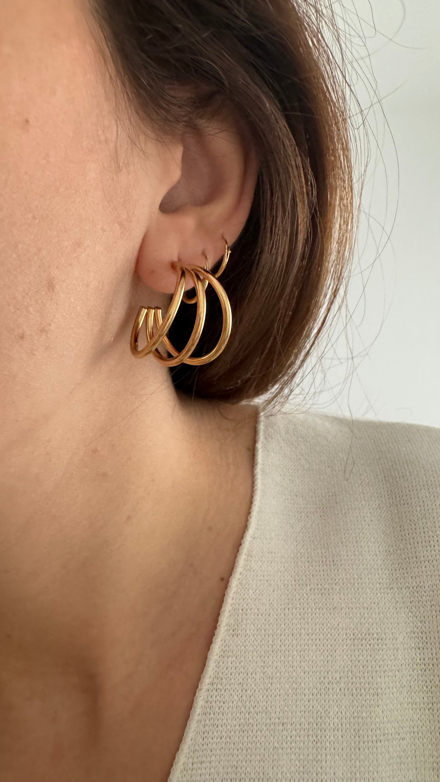 Pendientes triple Aro