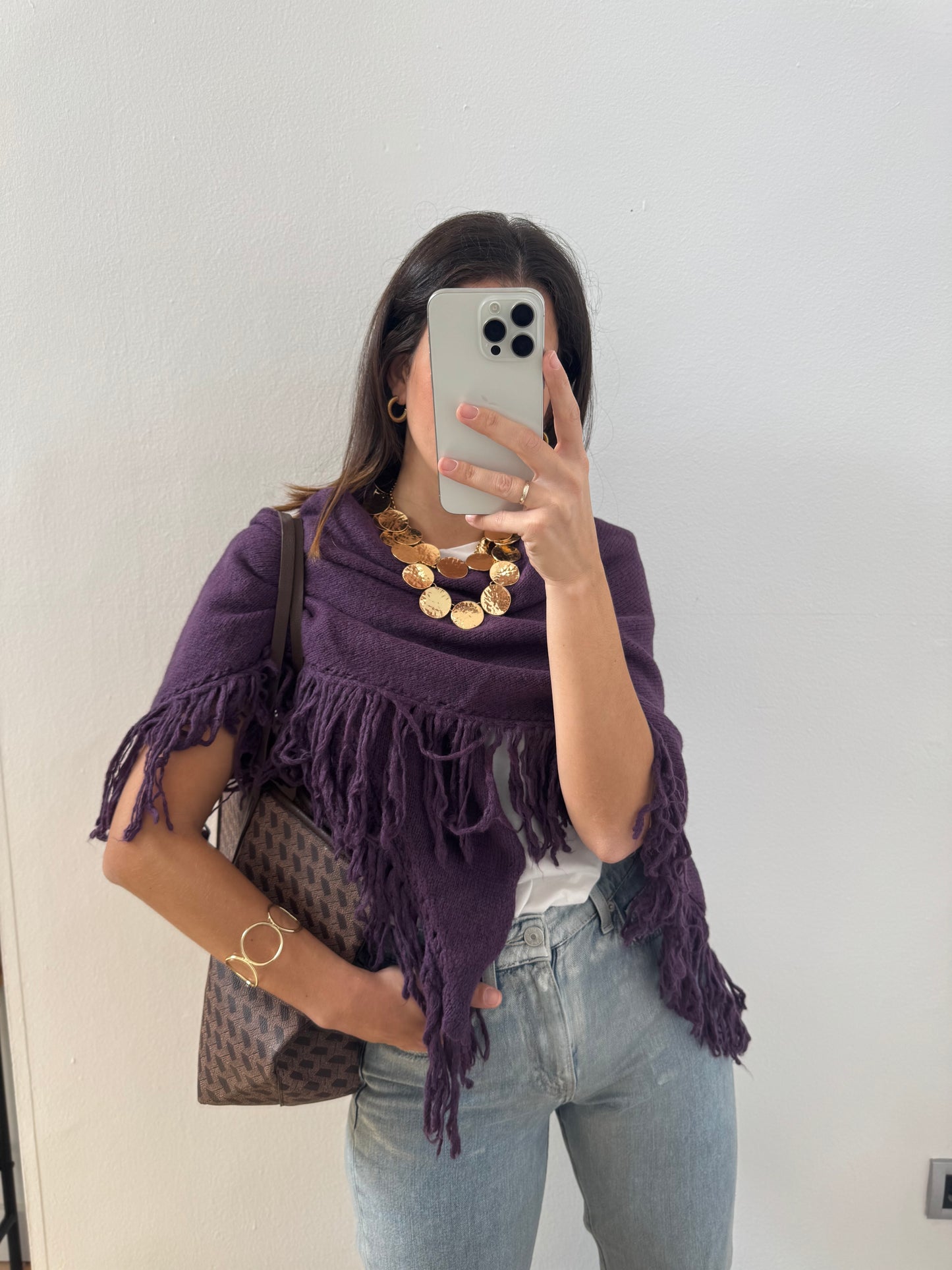 Poncho morado