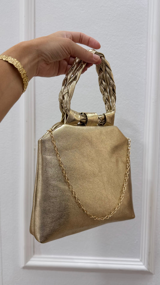 Bolso asa dorado