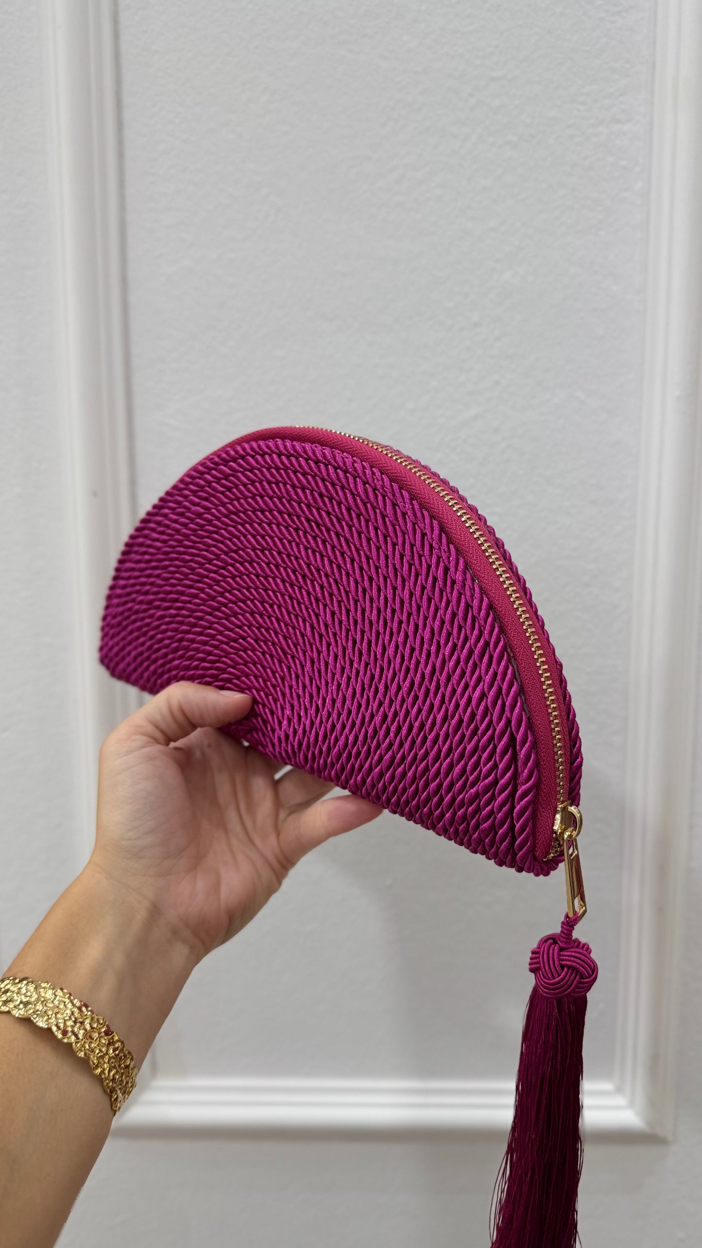 Cartera abanico buganvilla