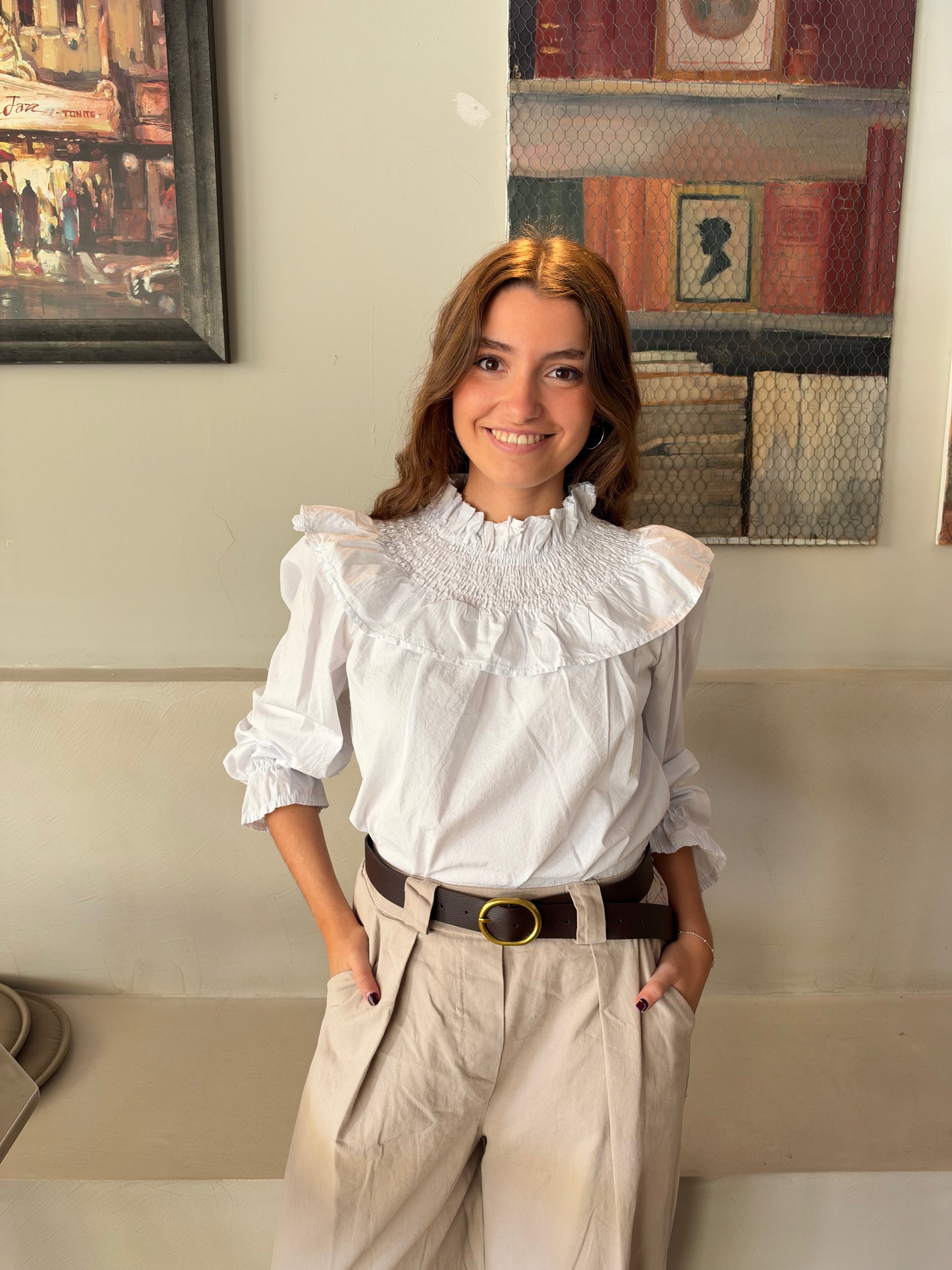 BLUSA CUELLO BLANCA