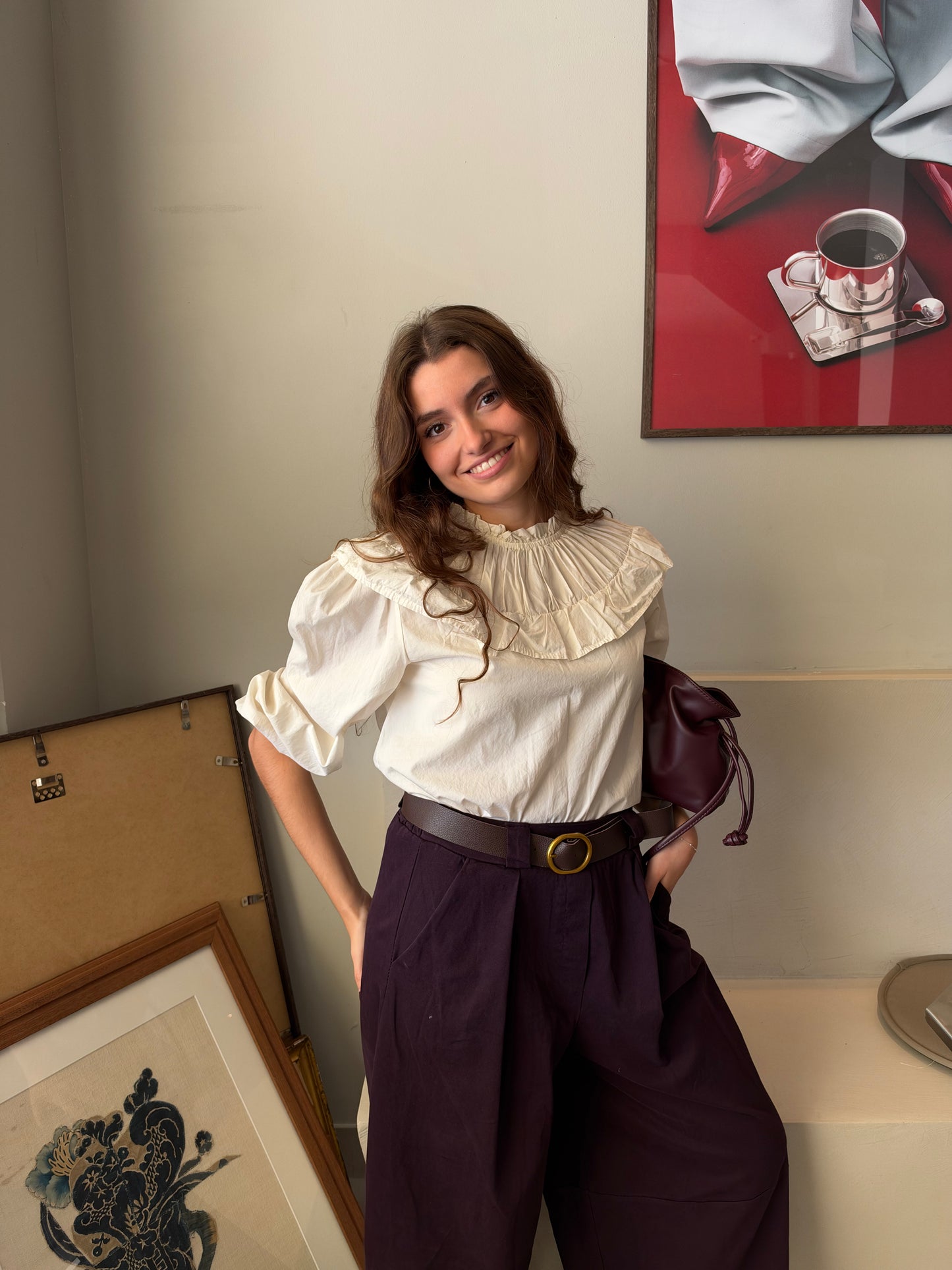 BLUSA CUELLO BEIGE