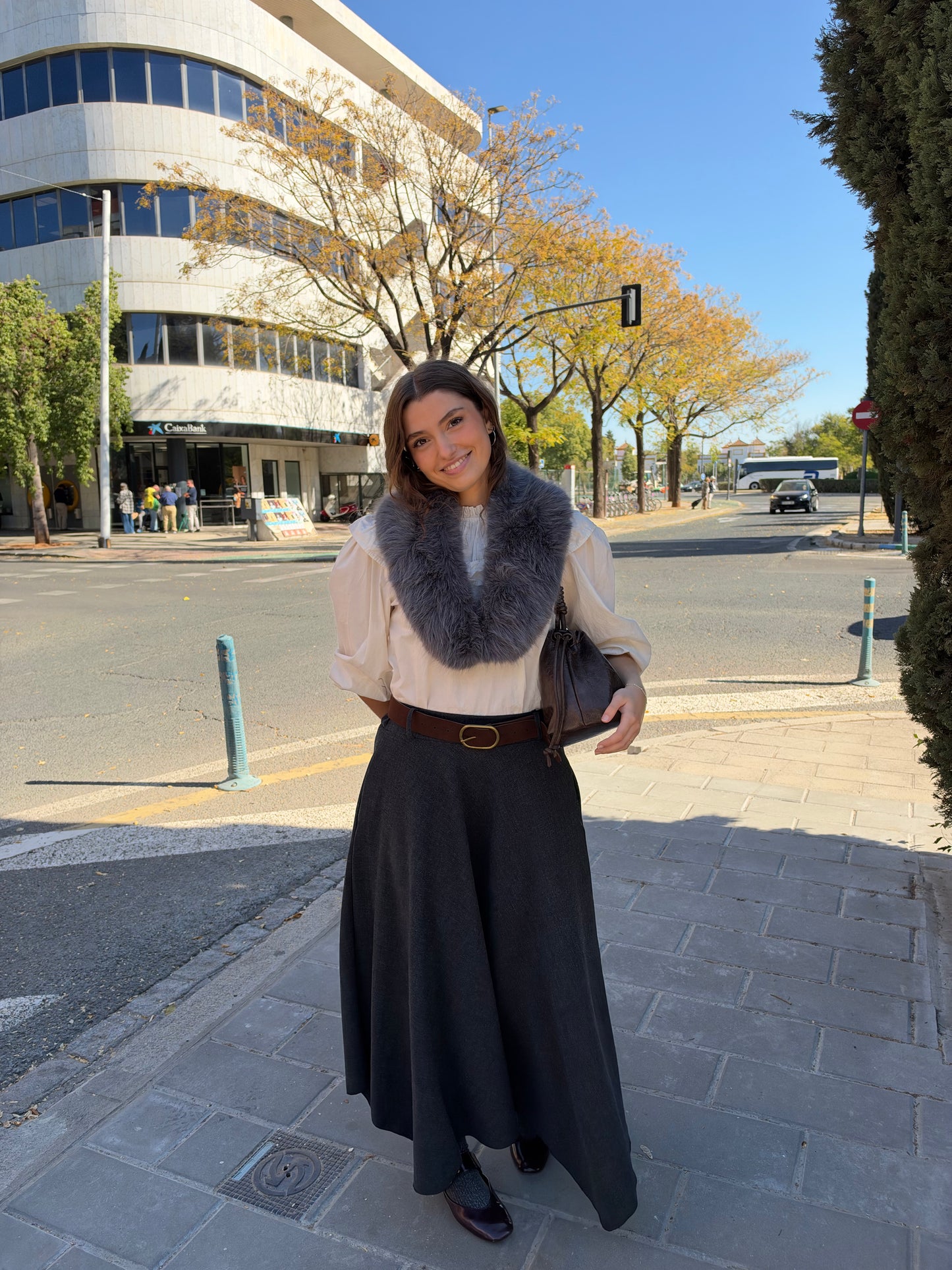 FALDA CORK GRIS