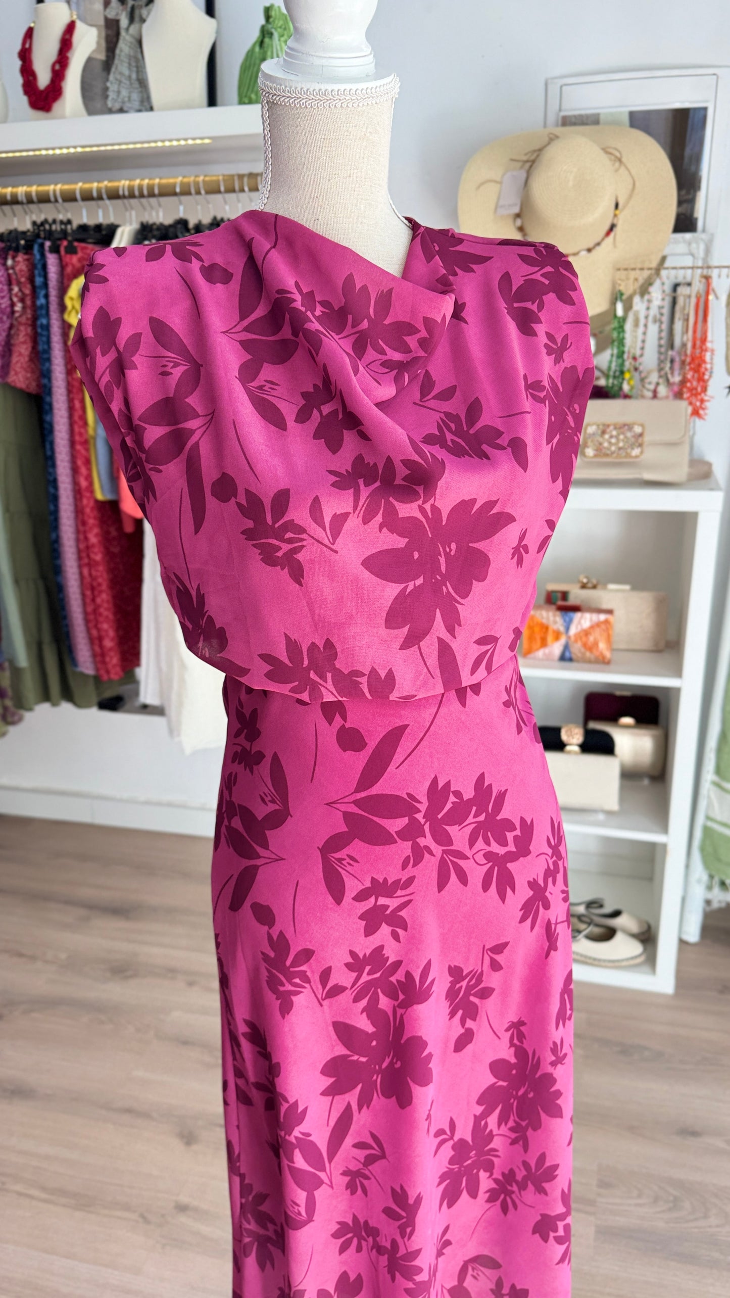 Vestido Arezzo rosa
