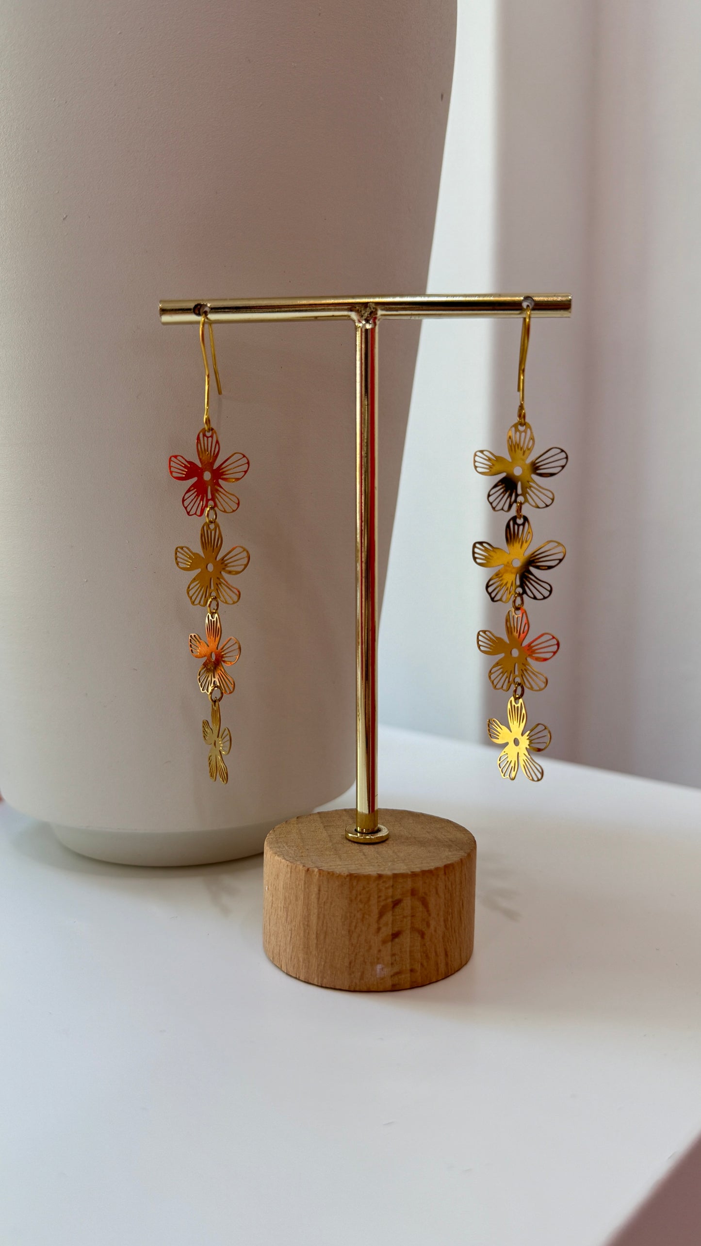 Pendientes Flowers largos