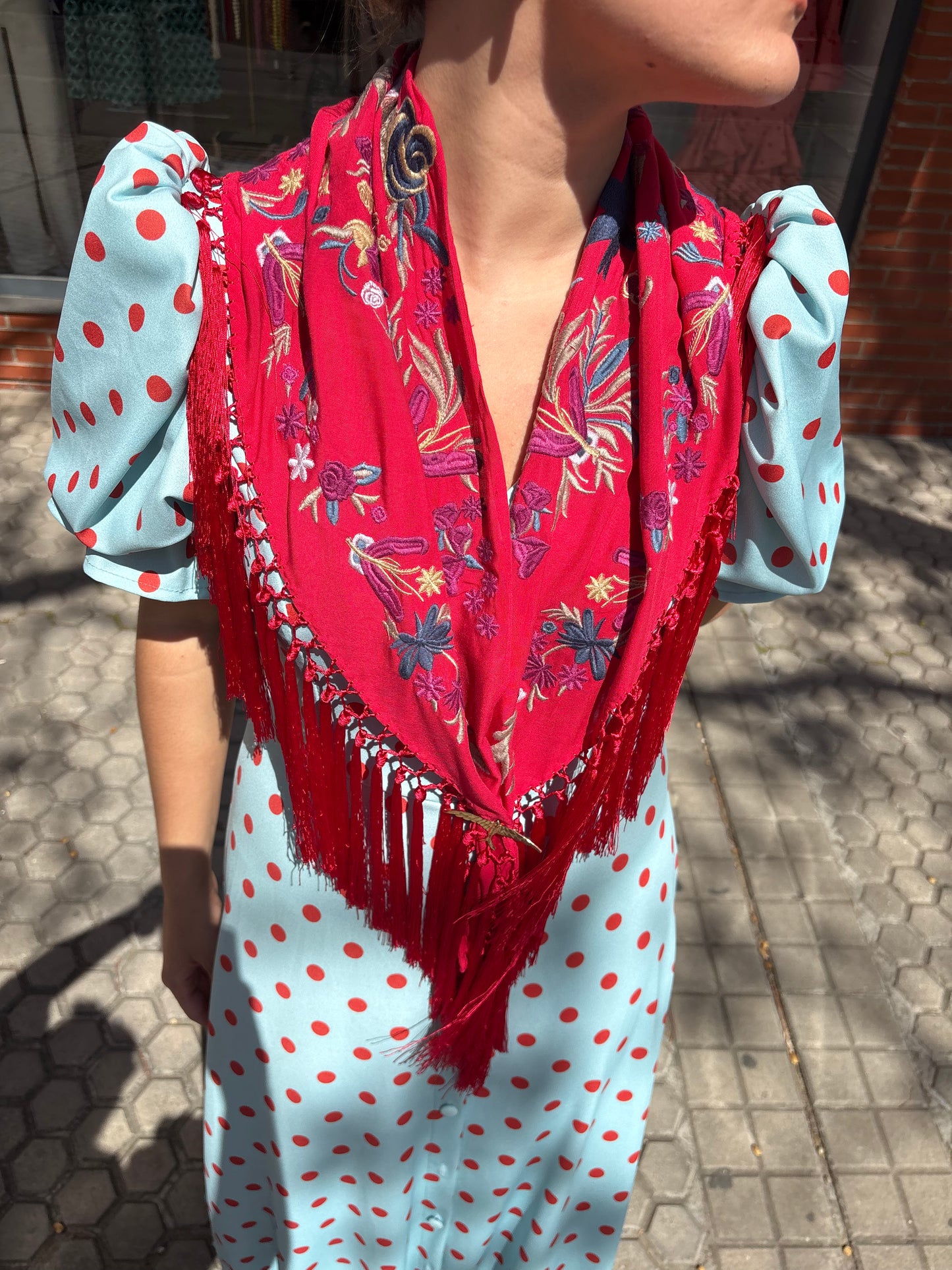Bata Rociera Turquesa Mercedes