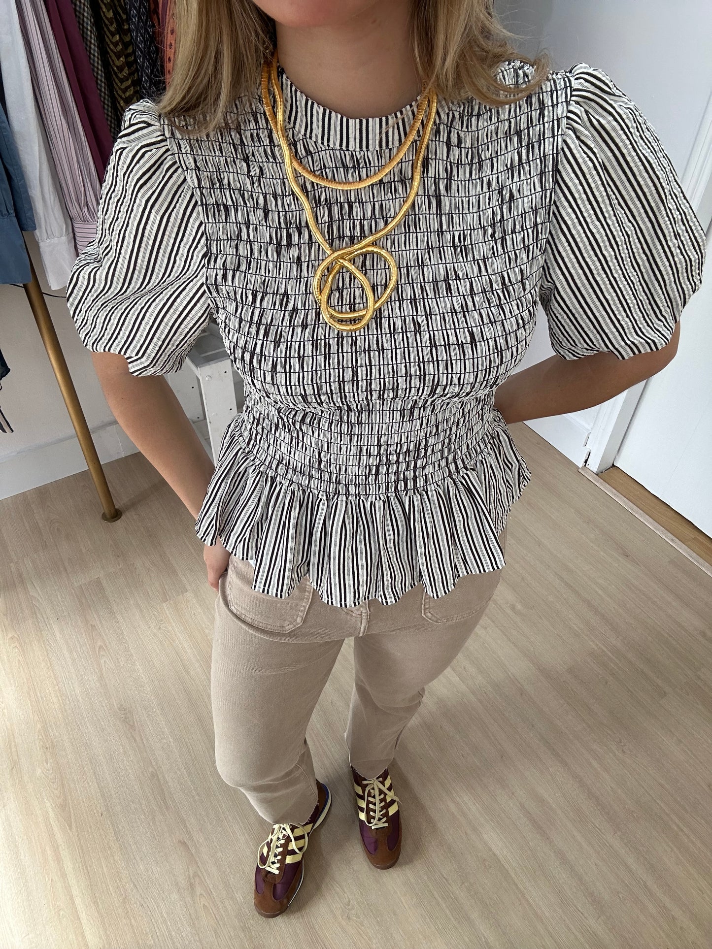 Blusa manga abullonada