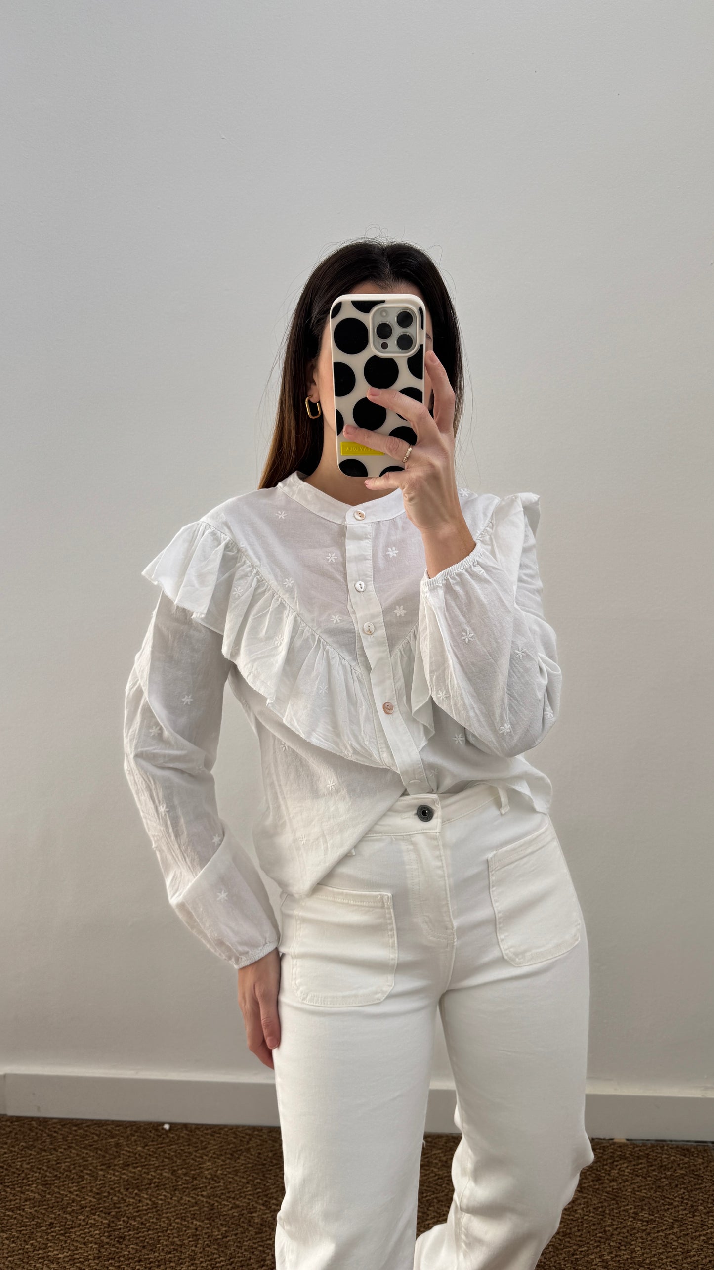 Camisa volante blanca