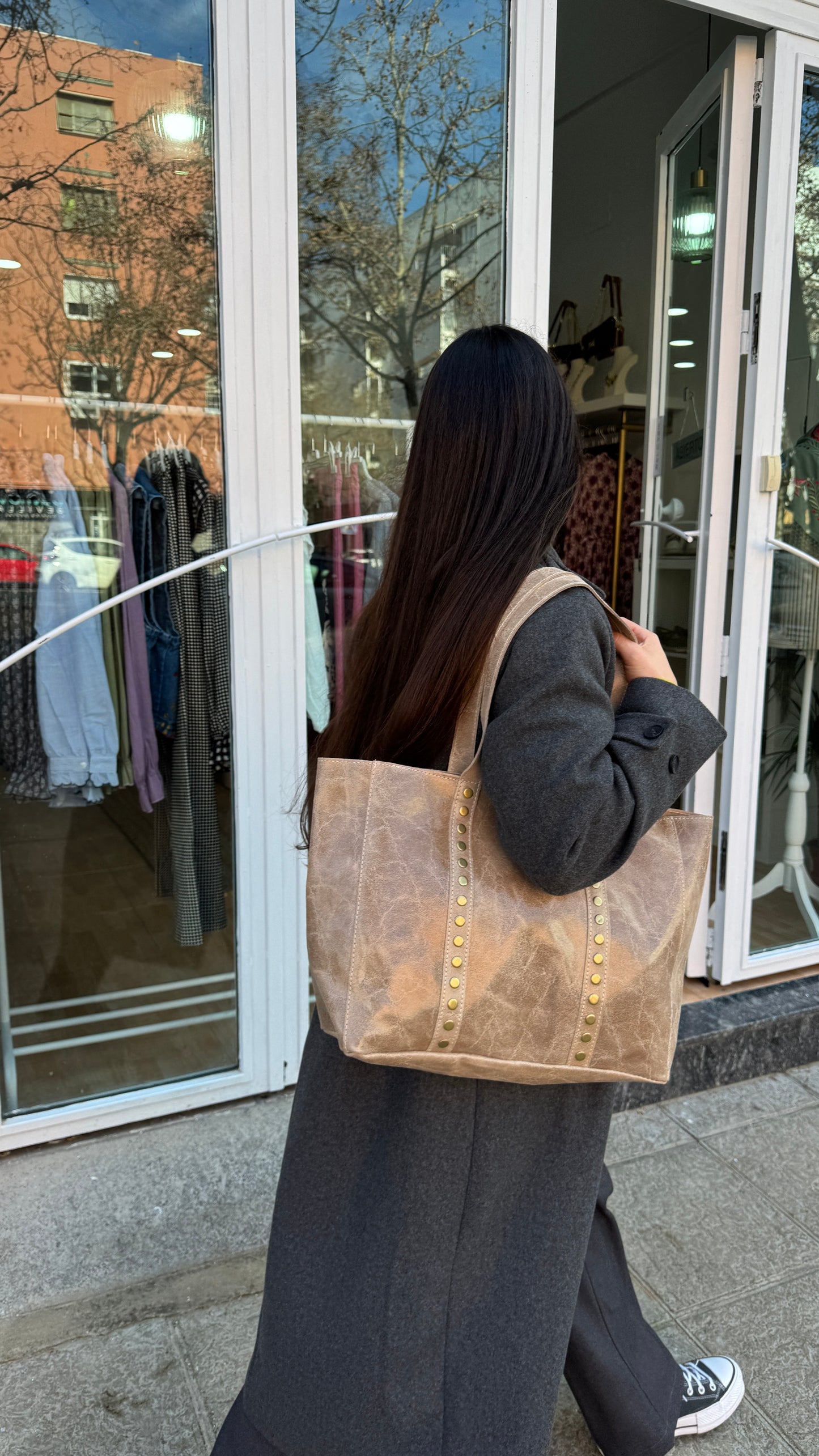 Bolso shopper beige '25
