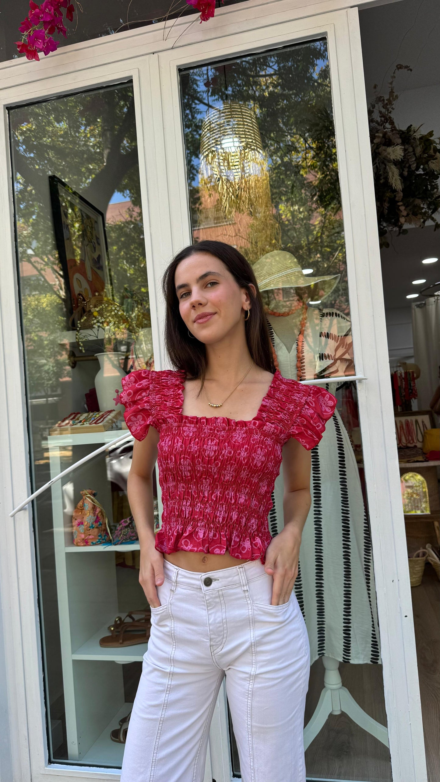 blusa cuerpo fruncido