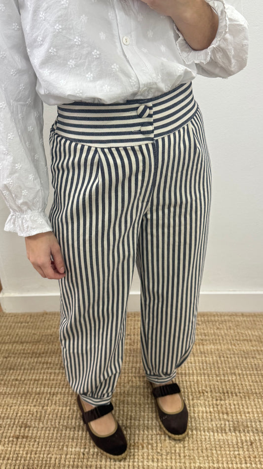 Pantalón rayas azul