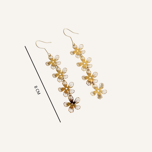 Pendientes Flowers largos