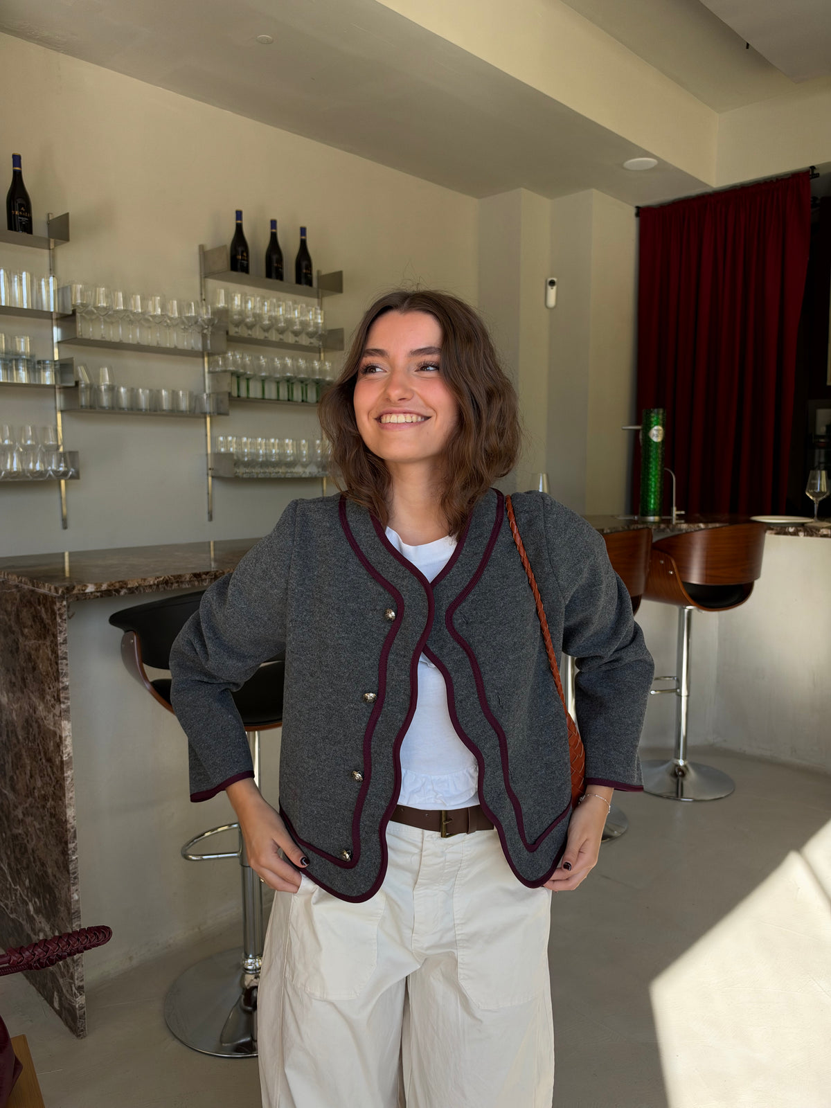 CHAQUETA ELOISE GRIS OSCURO