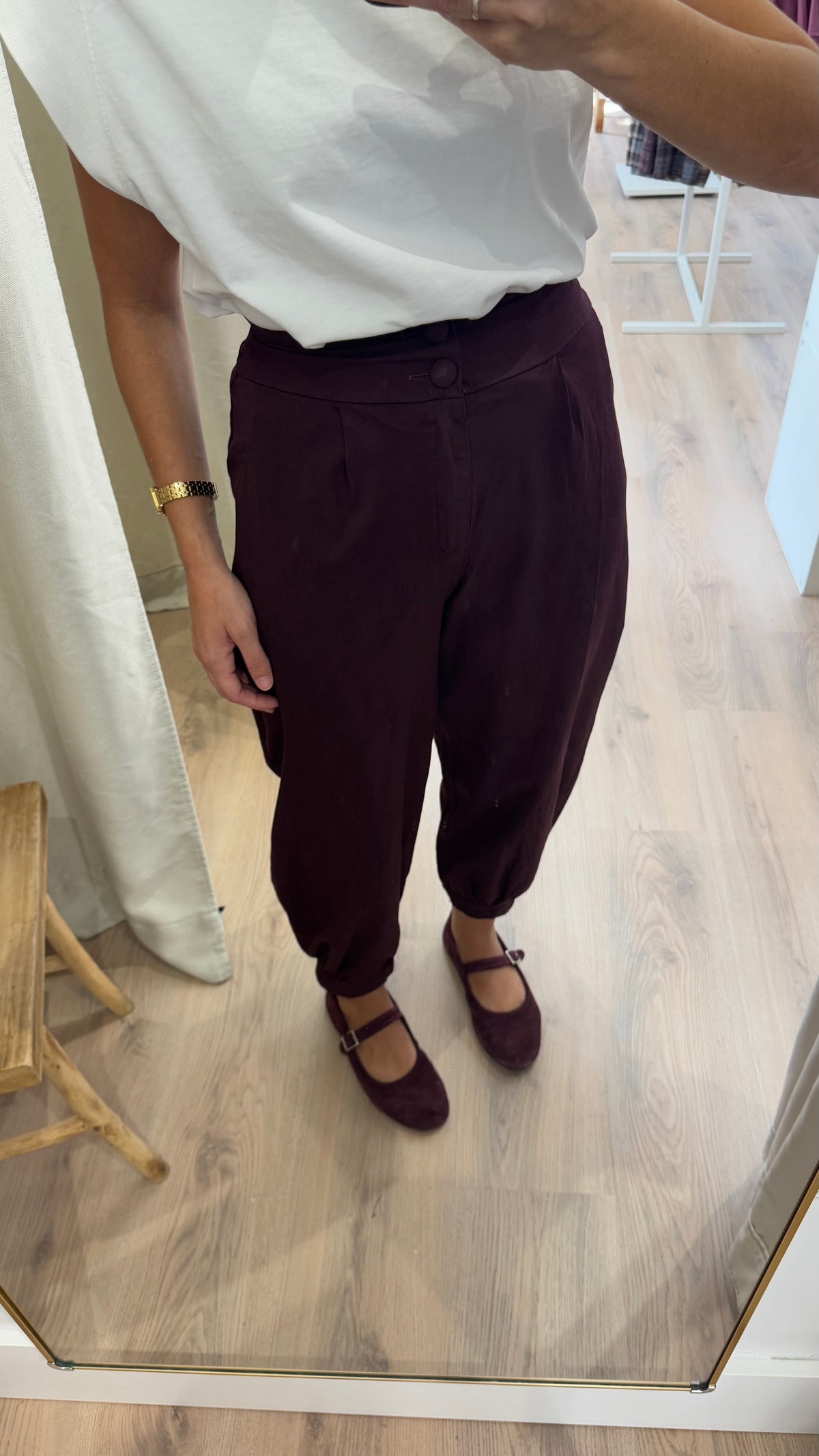 PANTALÓN BOMBER BURDEOS