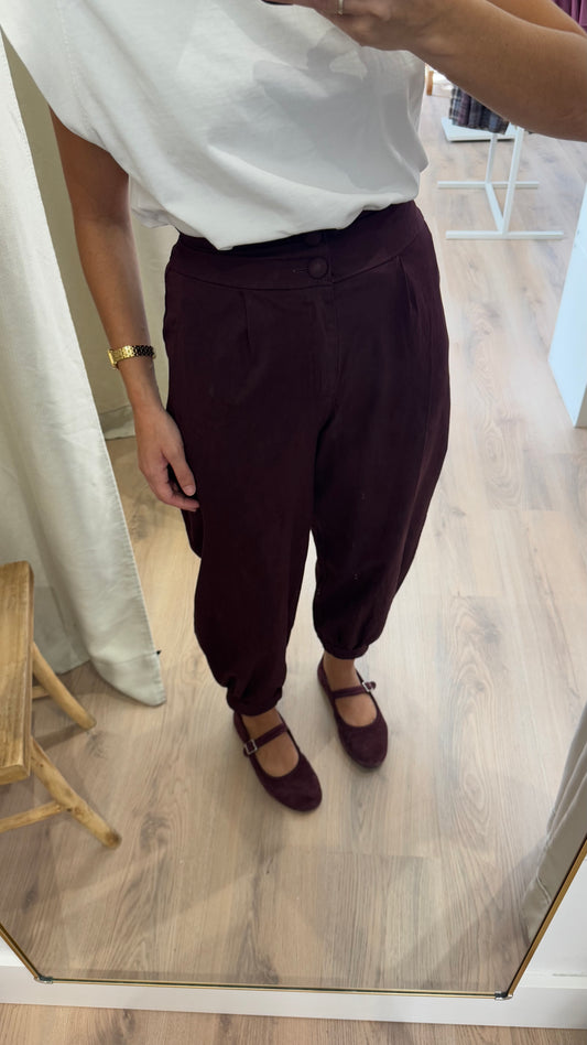 PANTALÓN BOMBER BURDEOS