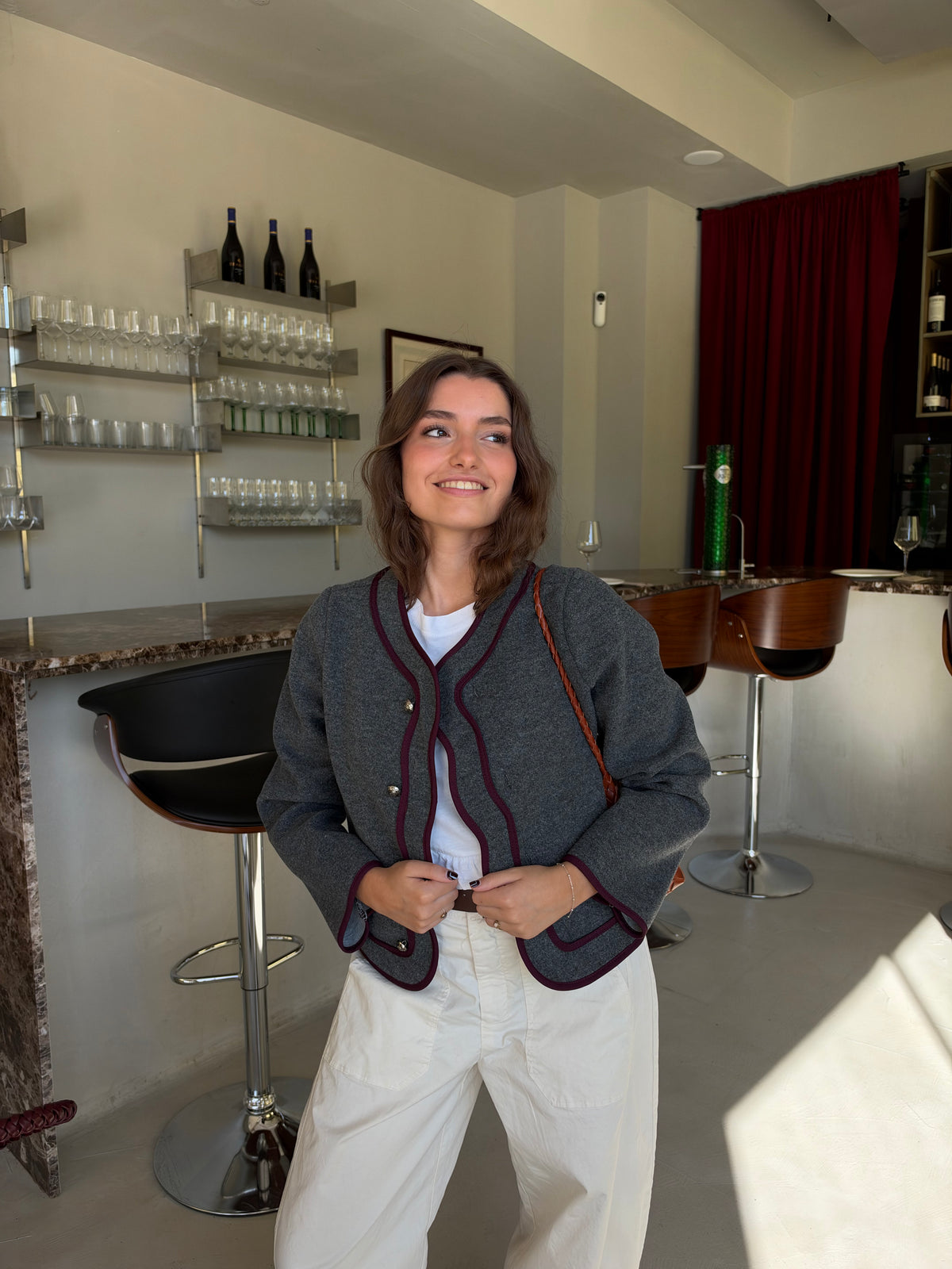 CHAQUETA ELOISE GRIS OSCURO