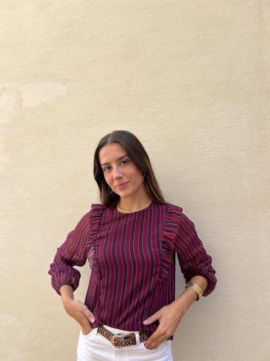 Blusa volante rayas