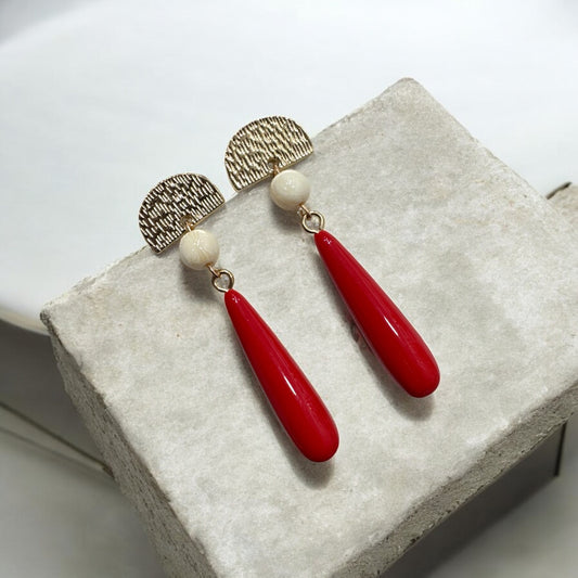 Pendientes Lucía rojo