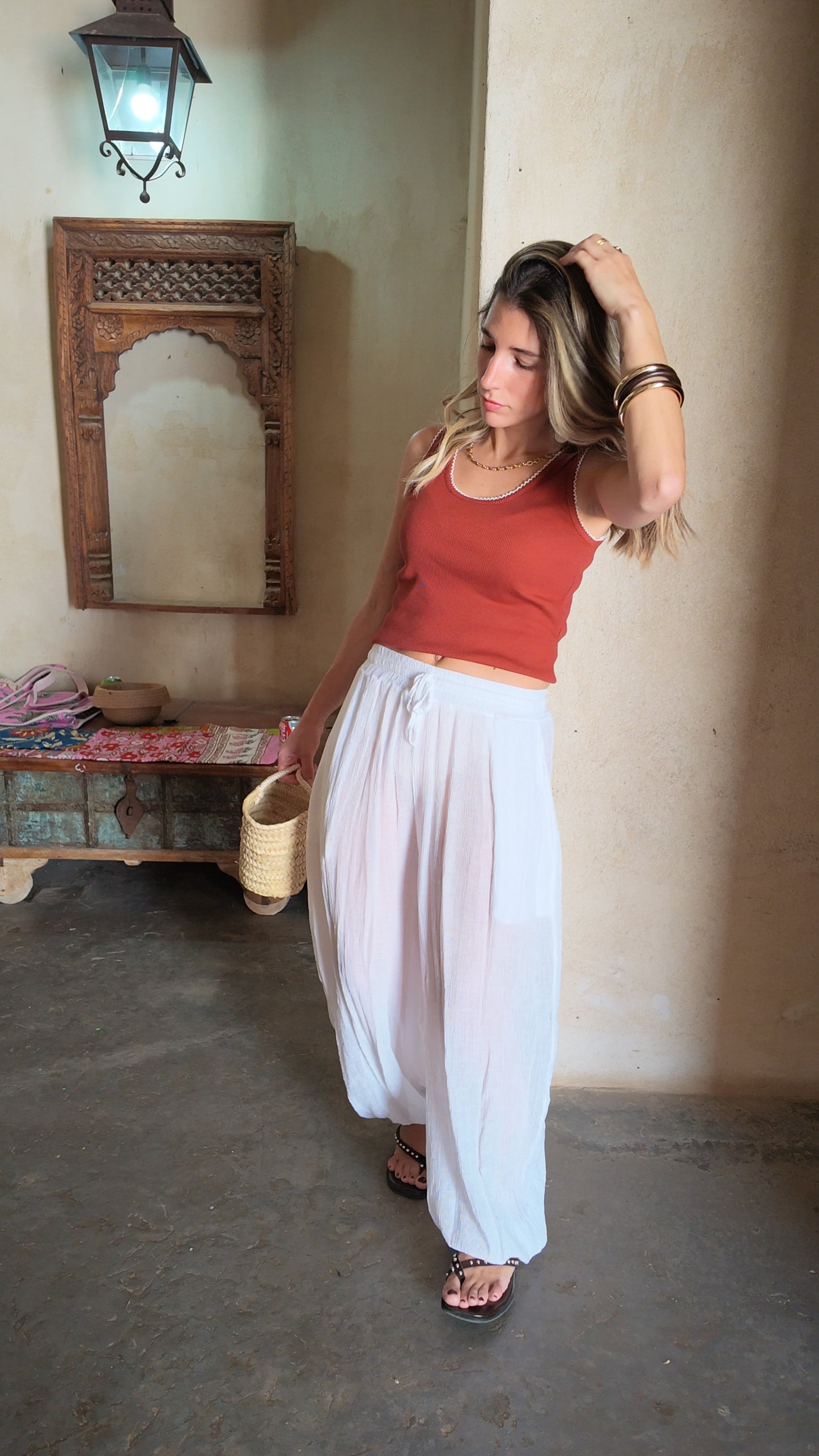 PANTALÓN BOMBACHO BEIGE
