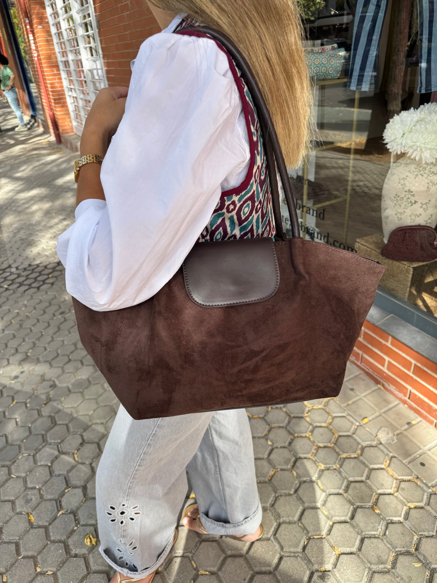 BOLSO SHOPPER MARRÓN