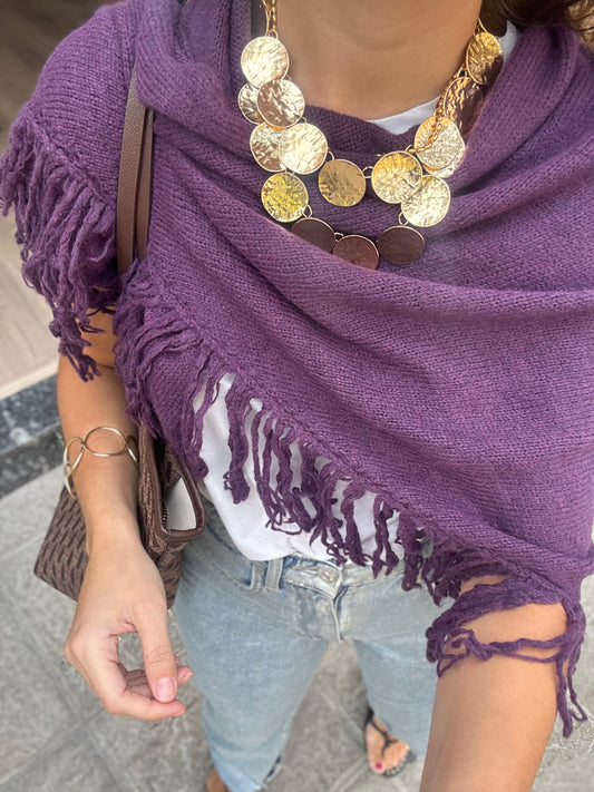 Poncho morado