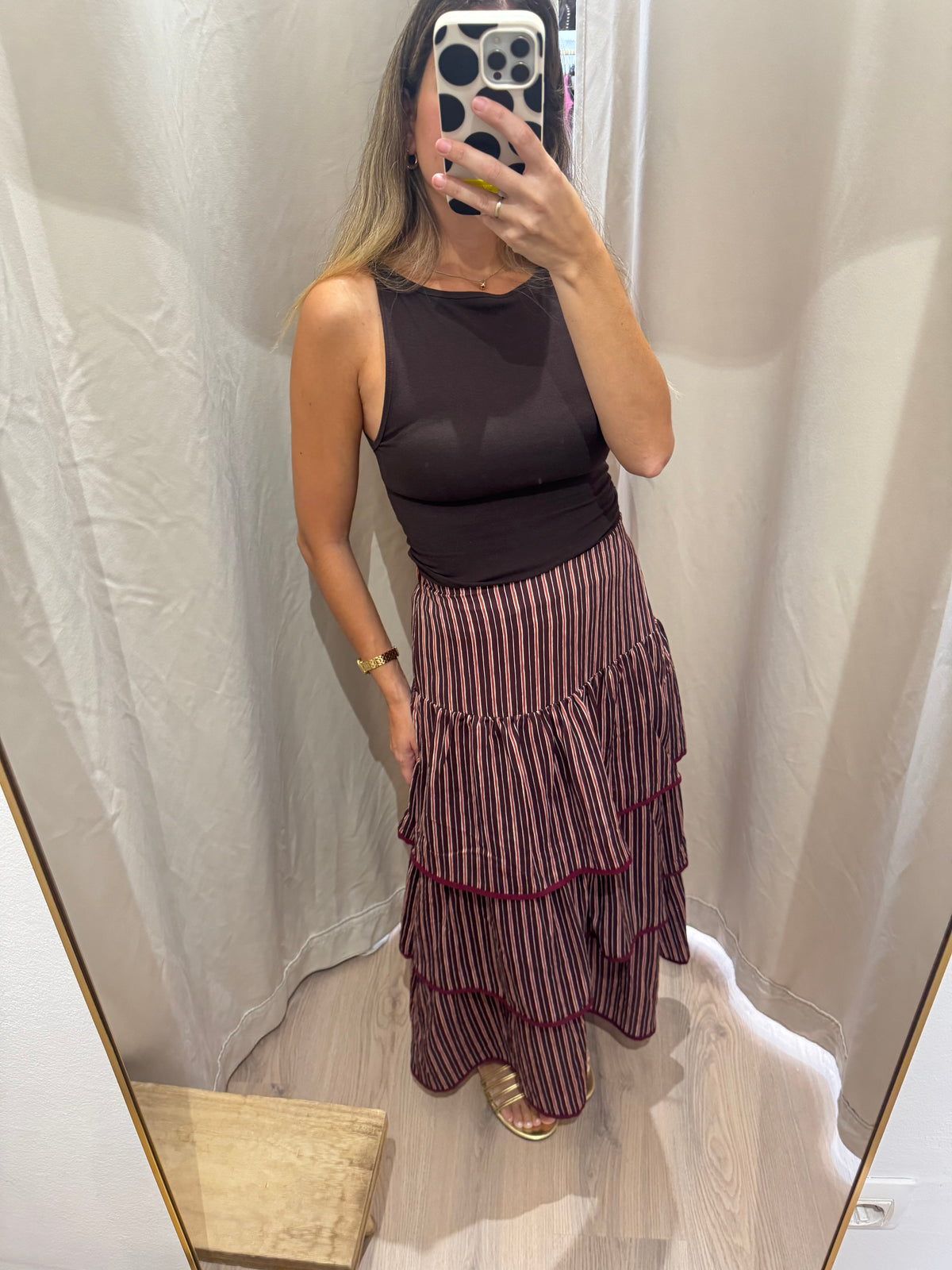 FALDA COIMBRA MARRÓN