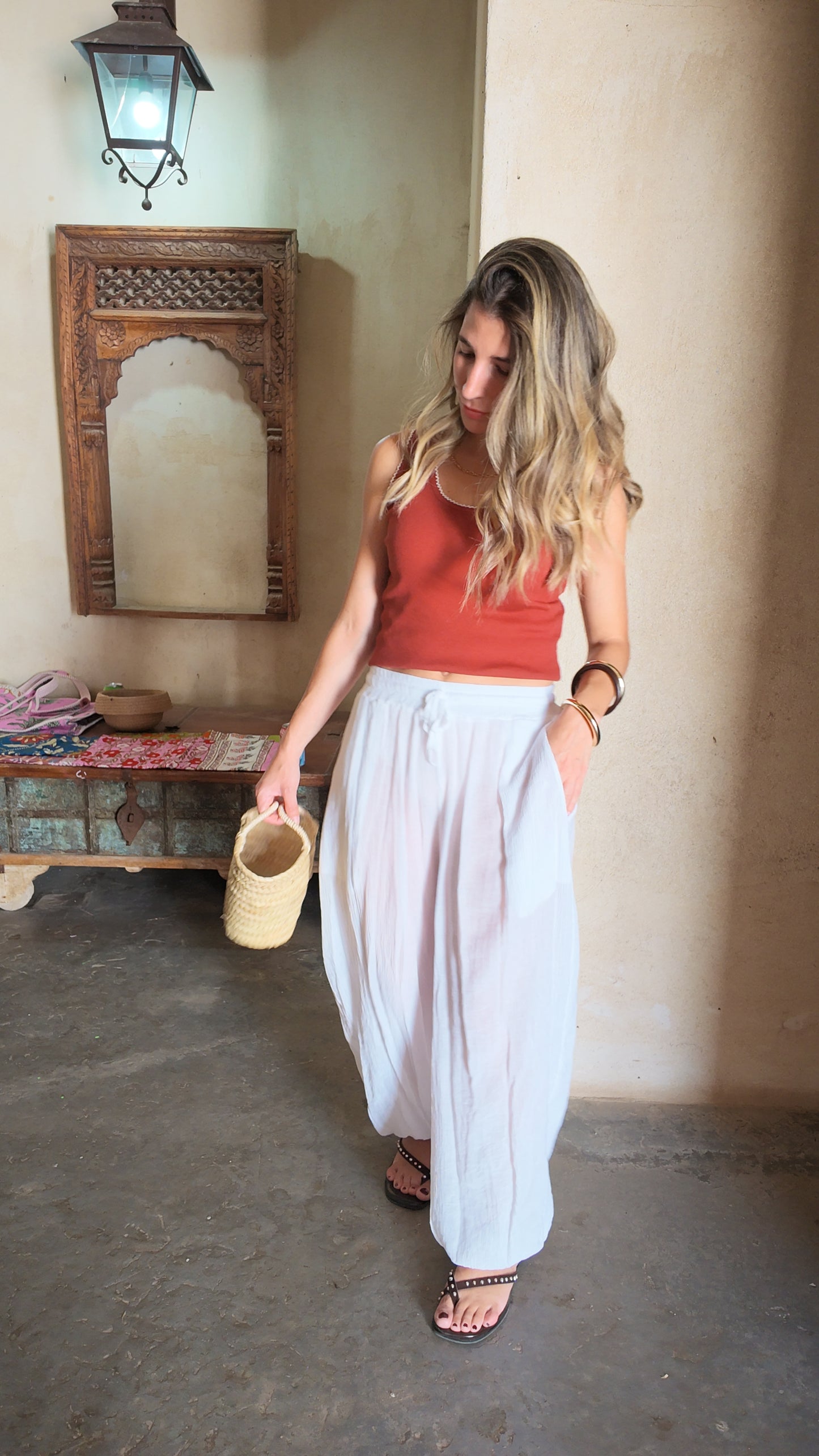 PANTALÓN BOMBACHO BEIGE