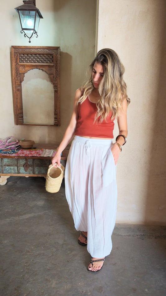 PANTALÓN BOMBACHO BEIGE
