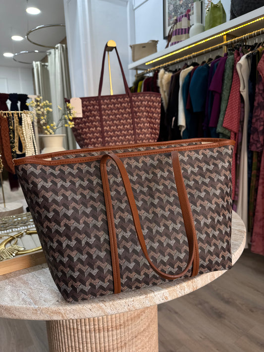 Bolso shopper marrón
