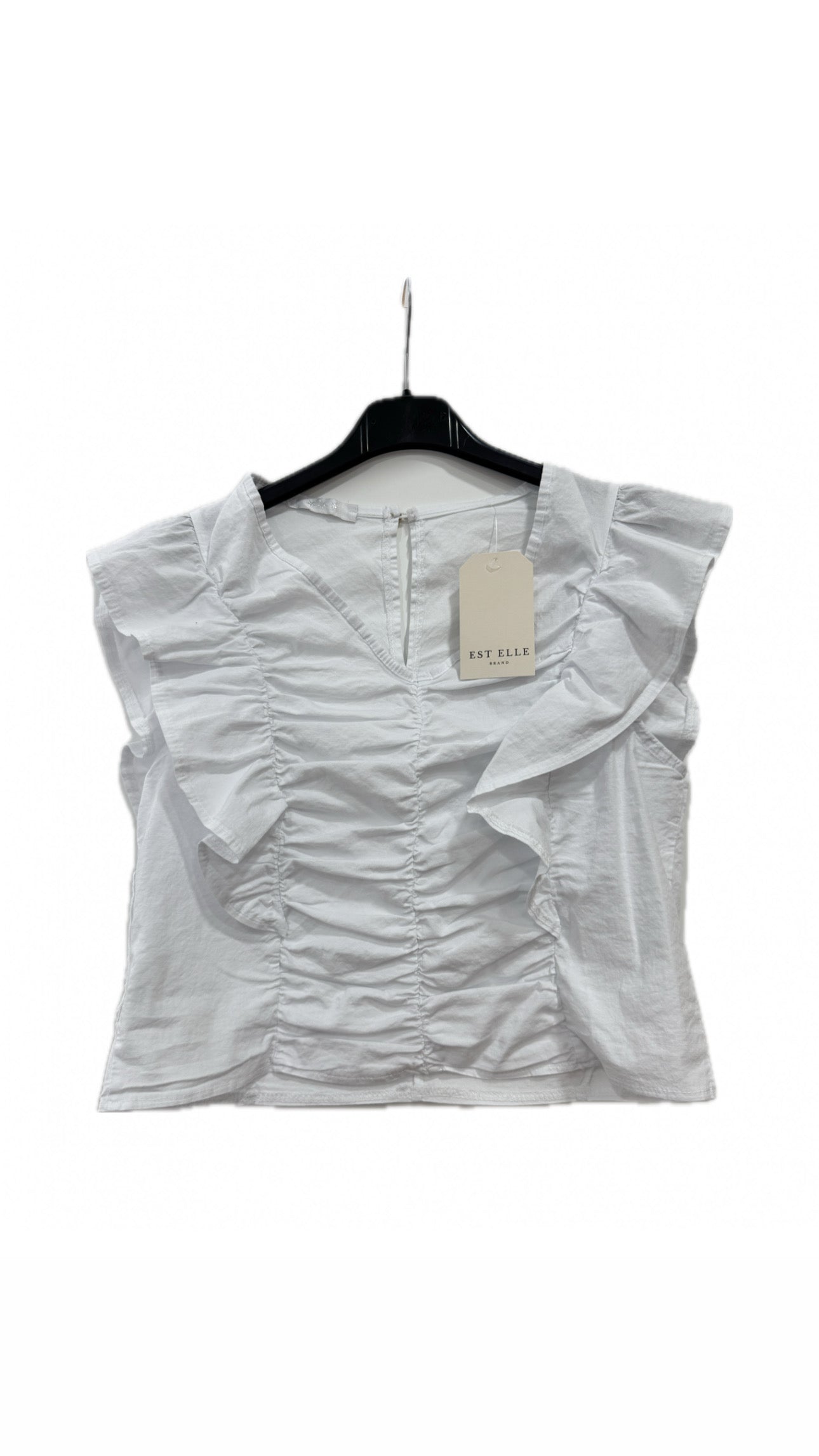 Top frunce blanco