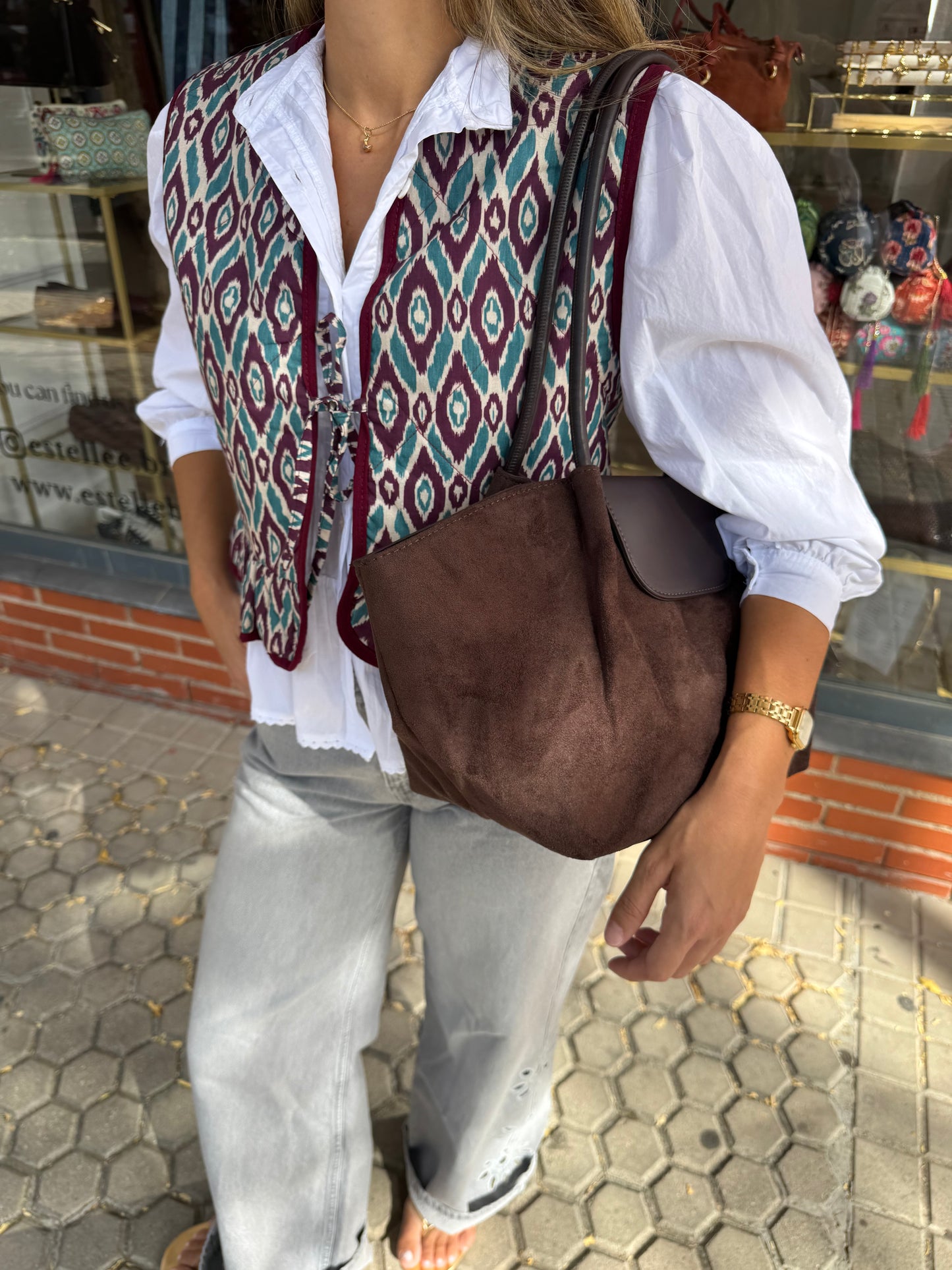 BOLSO SHOPPER MARRÓN