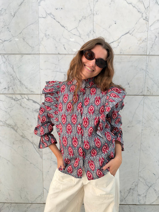 BLUSA DETALLE VOLANTES