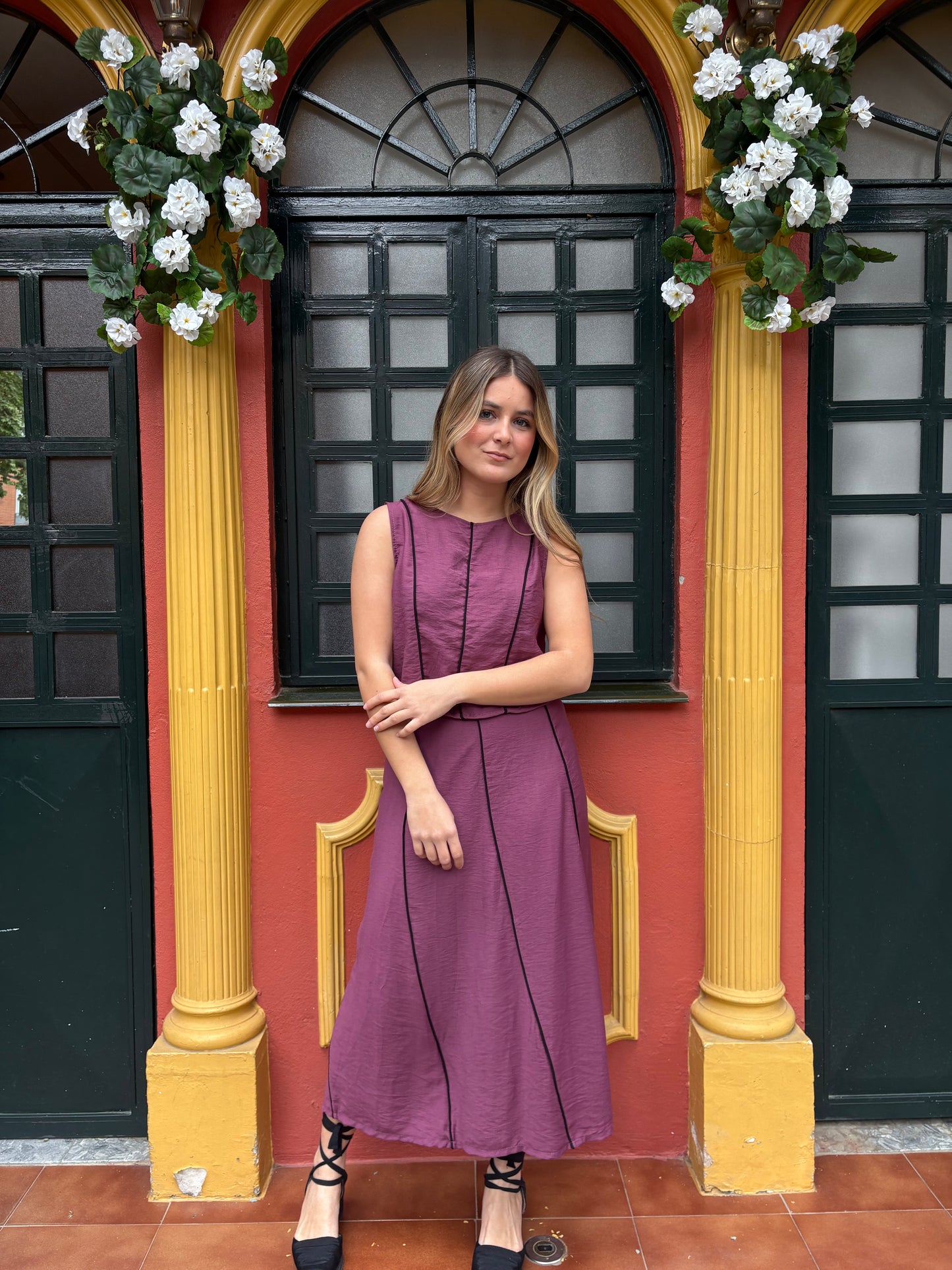 Falda asimétrica rayas