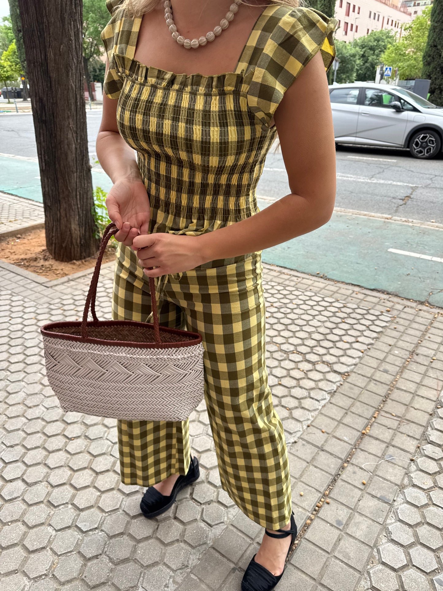 Conjunto Vichy verde