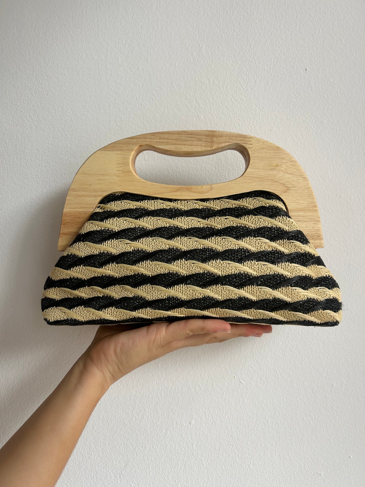 Bolso asa madera