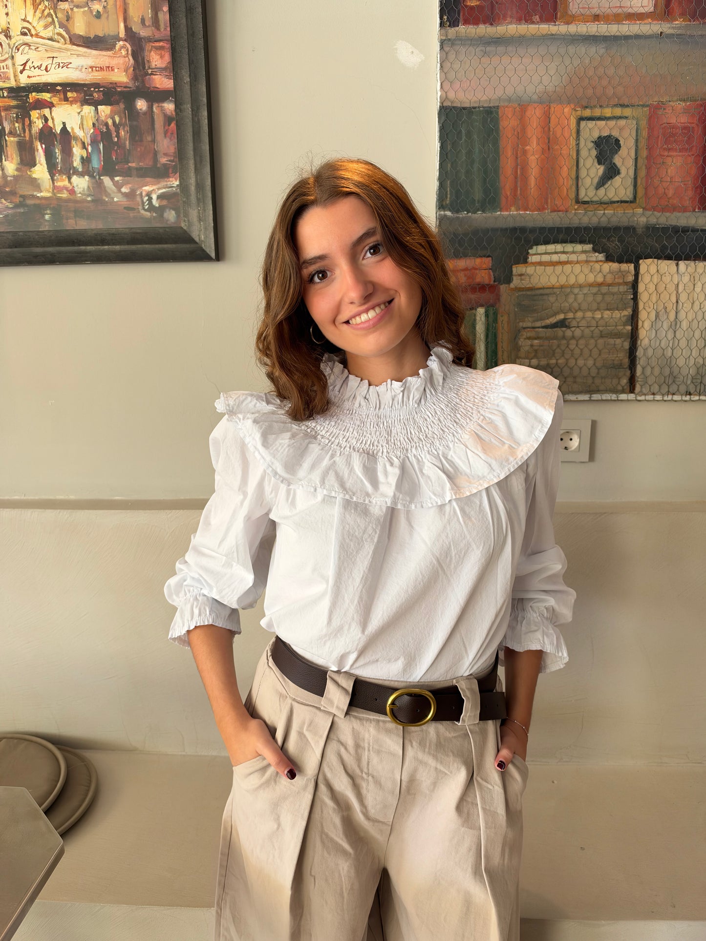 BLUSA CUELLO BLANCA