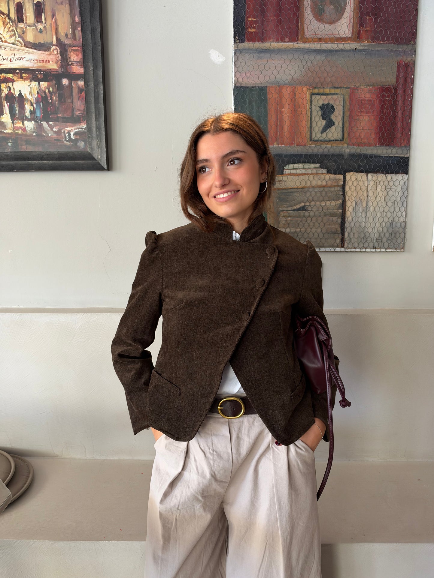 CHAQUETA ROMÁNTICA MARRÓN