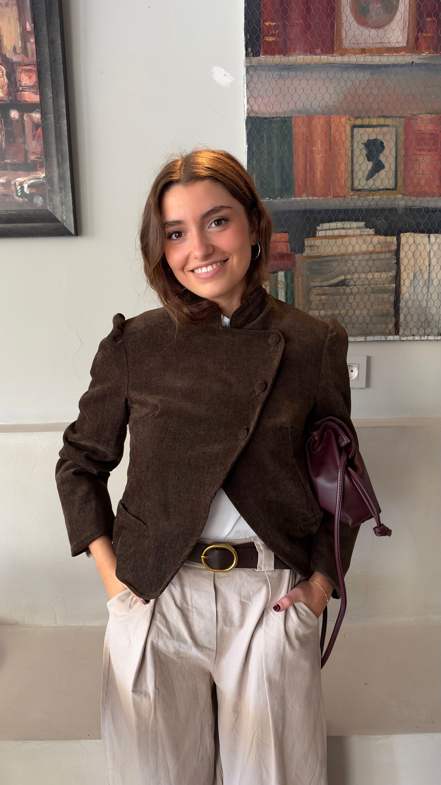 CHAQUETA ROMÁNTICA MARRÓN