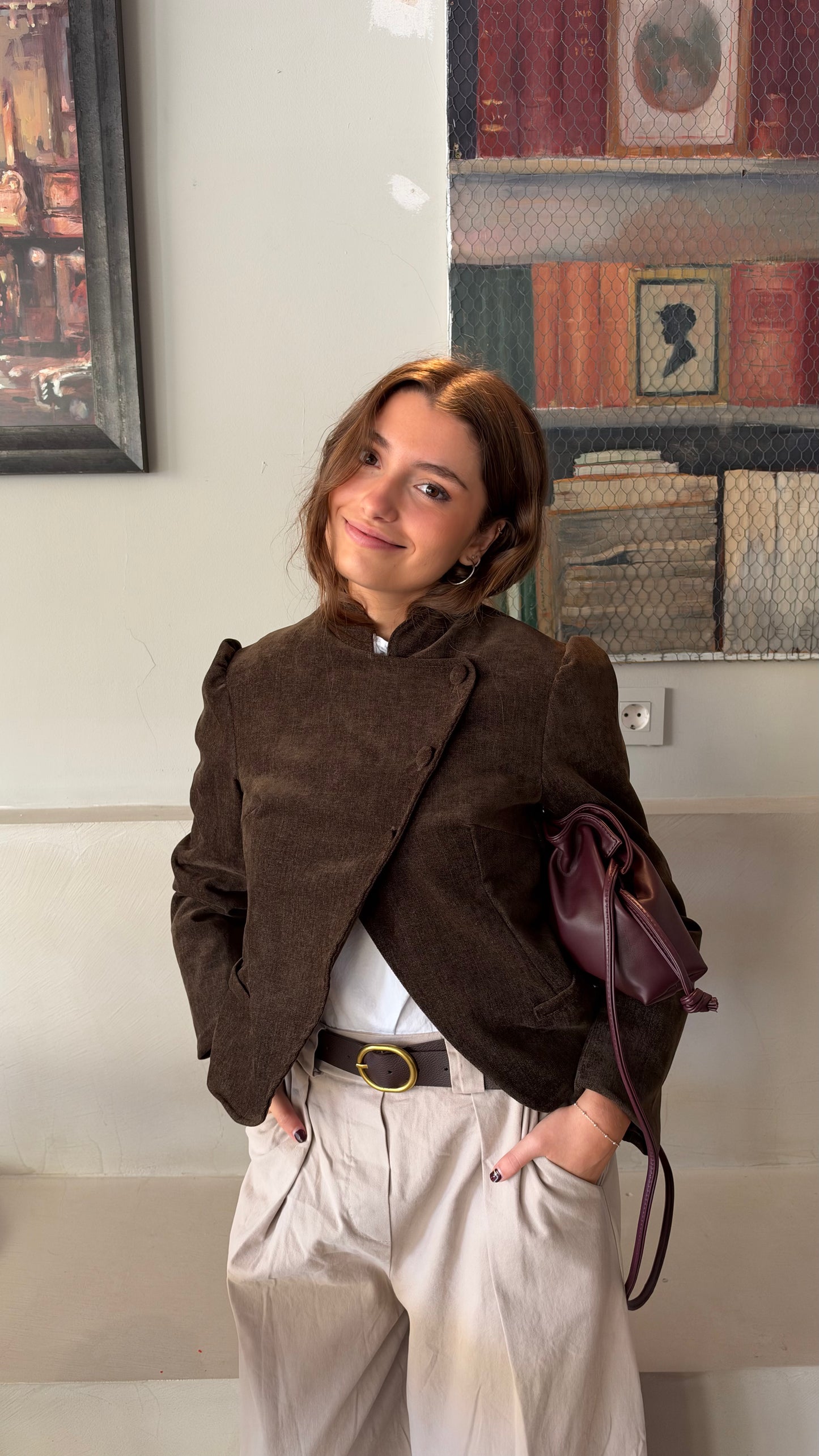 CHAQUETA ROMÁNTICA MARRÓN