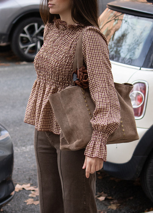 Blusa Volante Marrón