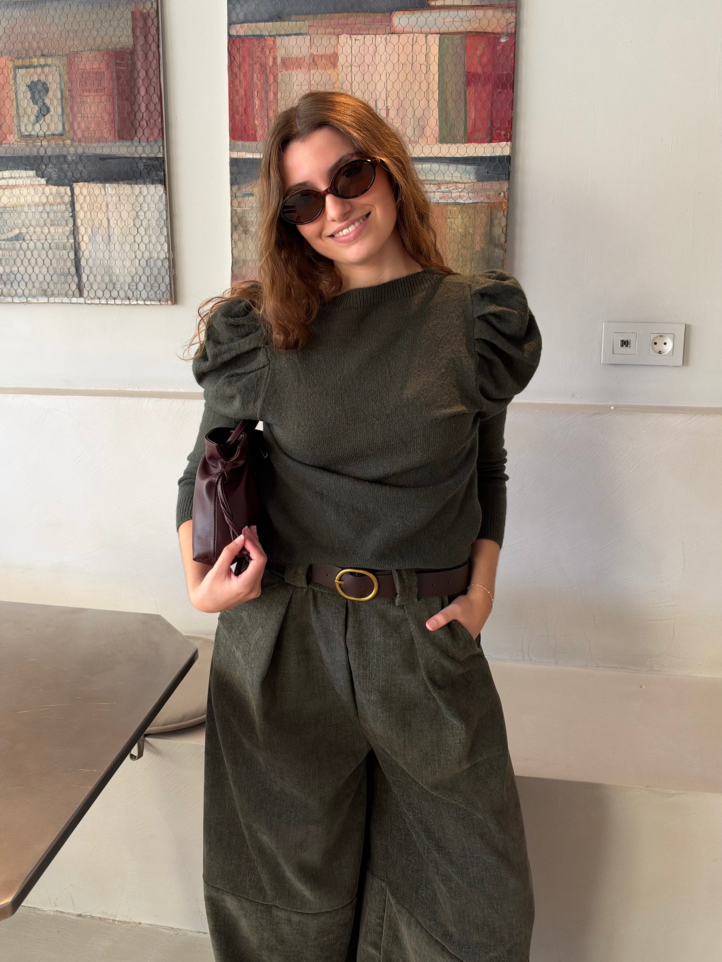 PANTALÓN AFELPADO VERDE